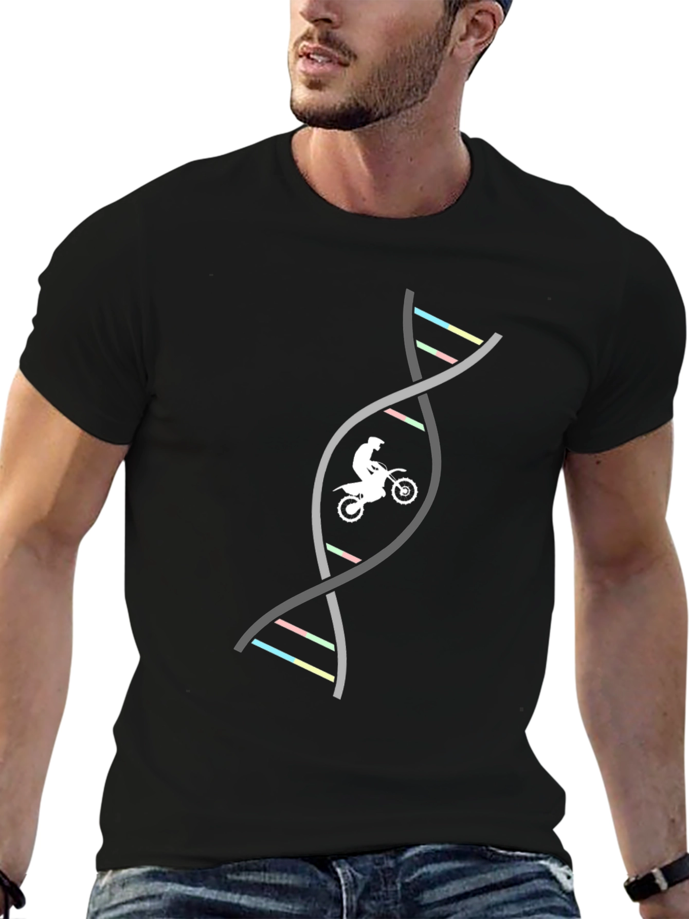 Motocross DNA Graphic T-Shirt - Black - 6