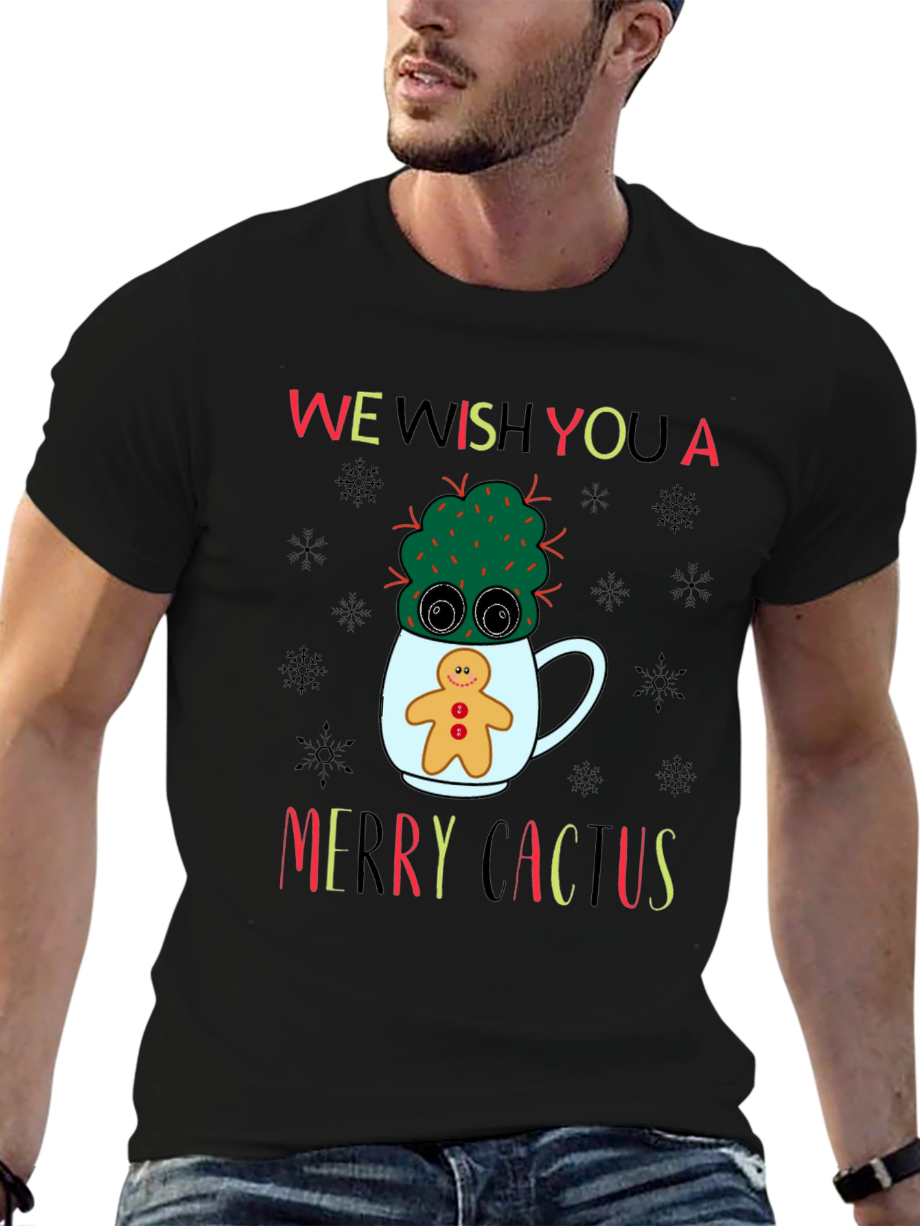 Merry Cactus Holiday T-Shirt - 6