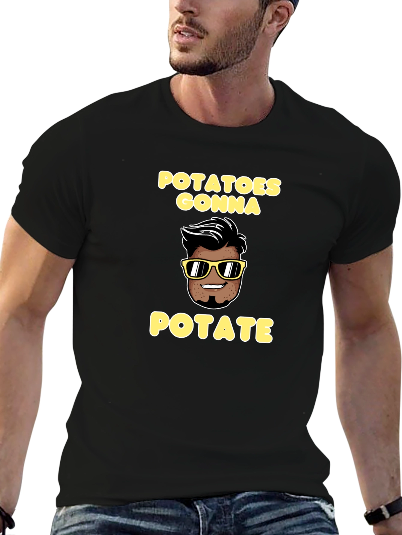 Black Potatoes Gonna Potate Graphic Tee view 6