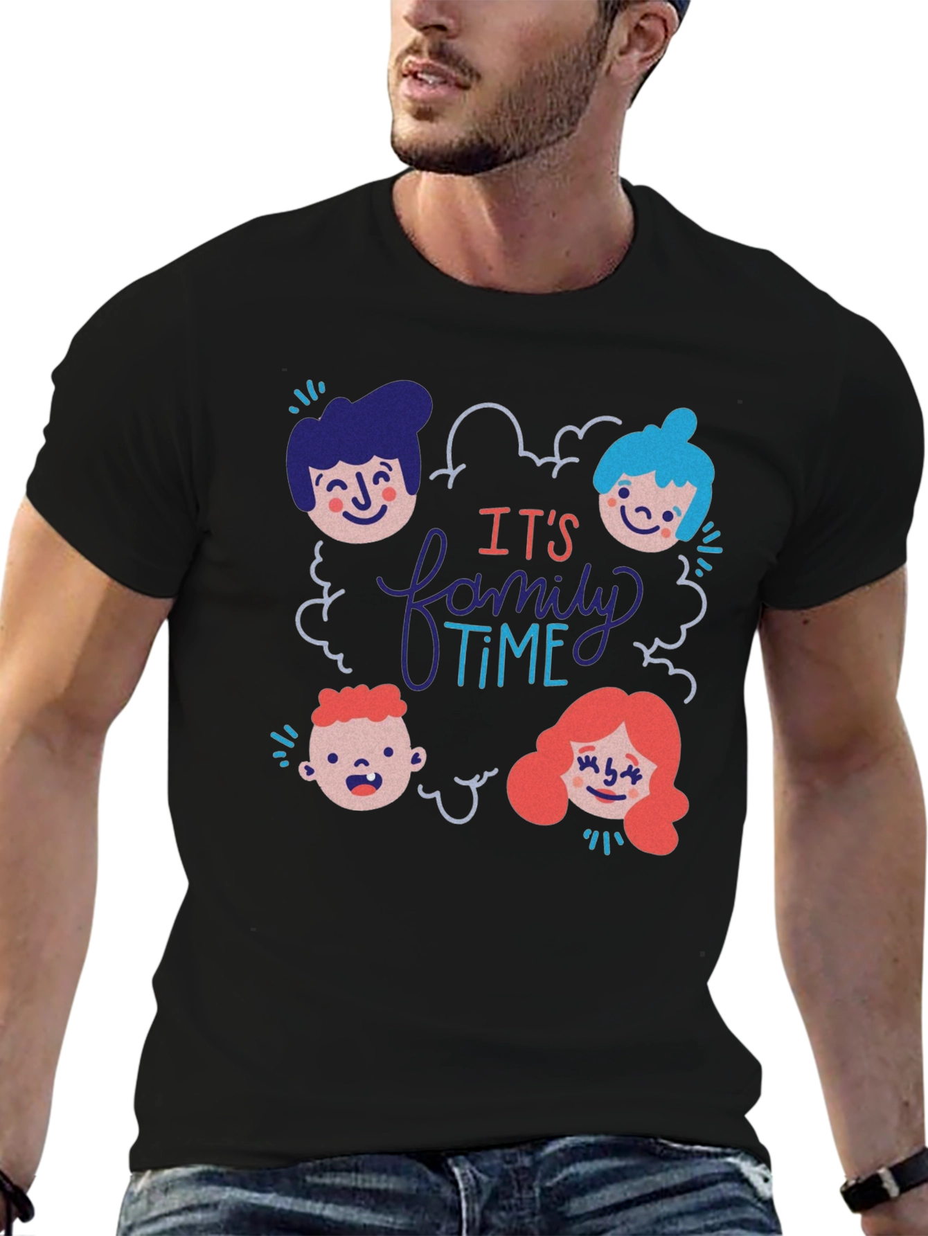 Black Family Time T-Shirt: Fun & Comfortable view 6