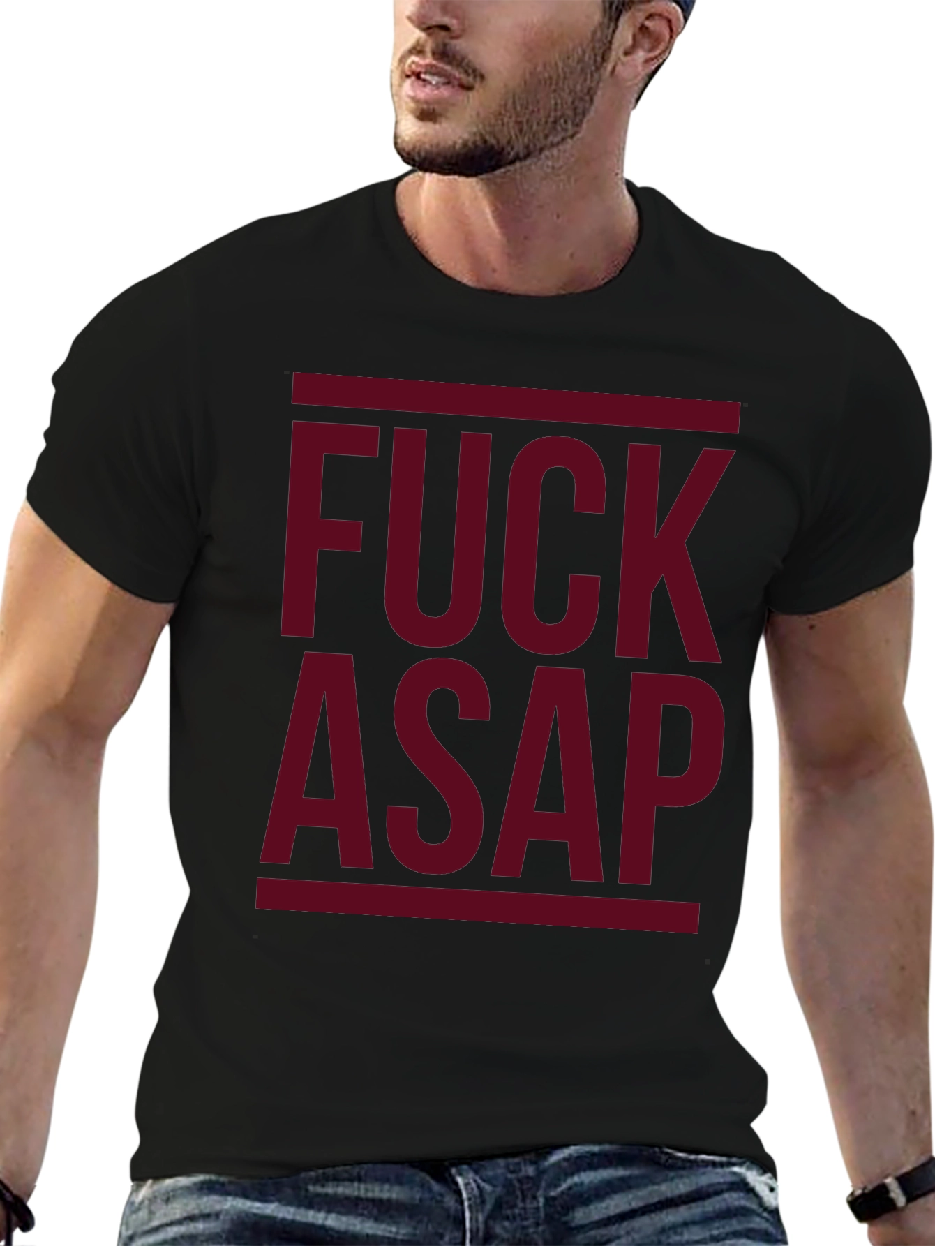 Black F*ck ASAP Graphic T-Shirt - Bold Statement Tee view 6