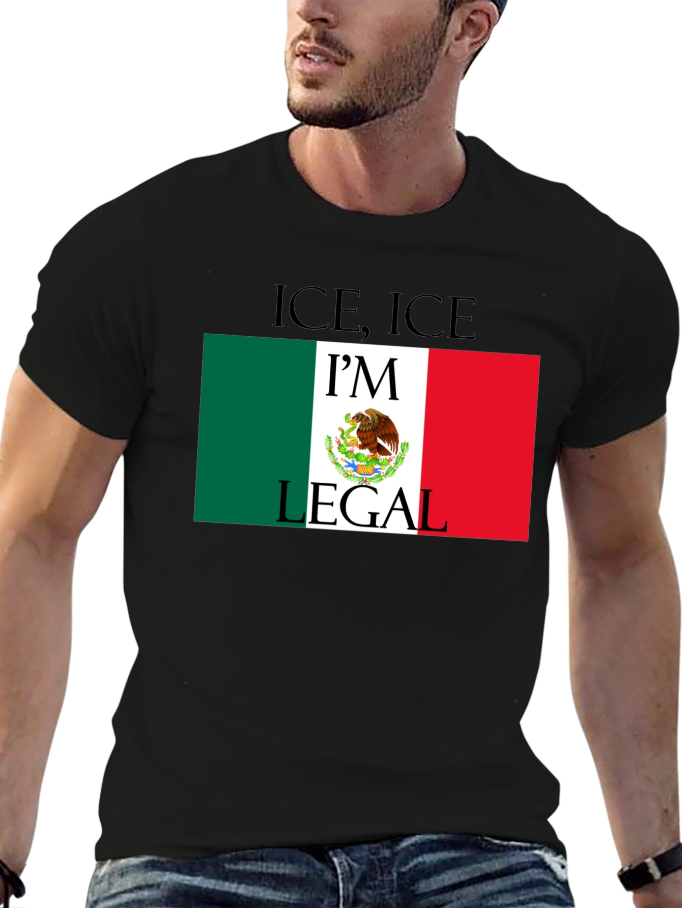 Black I'm Legal - Novelty Graphic T-Shirt view 6