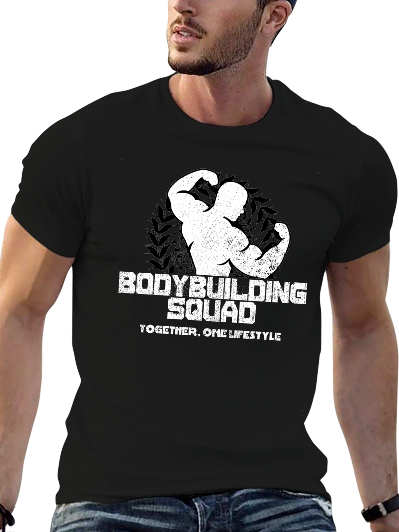 Black Bodybuilding Squad Black T-Shirt view 6