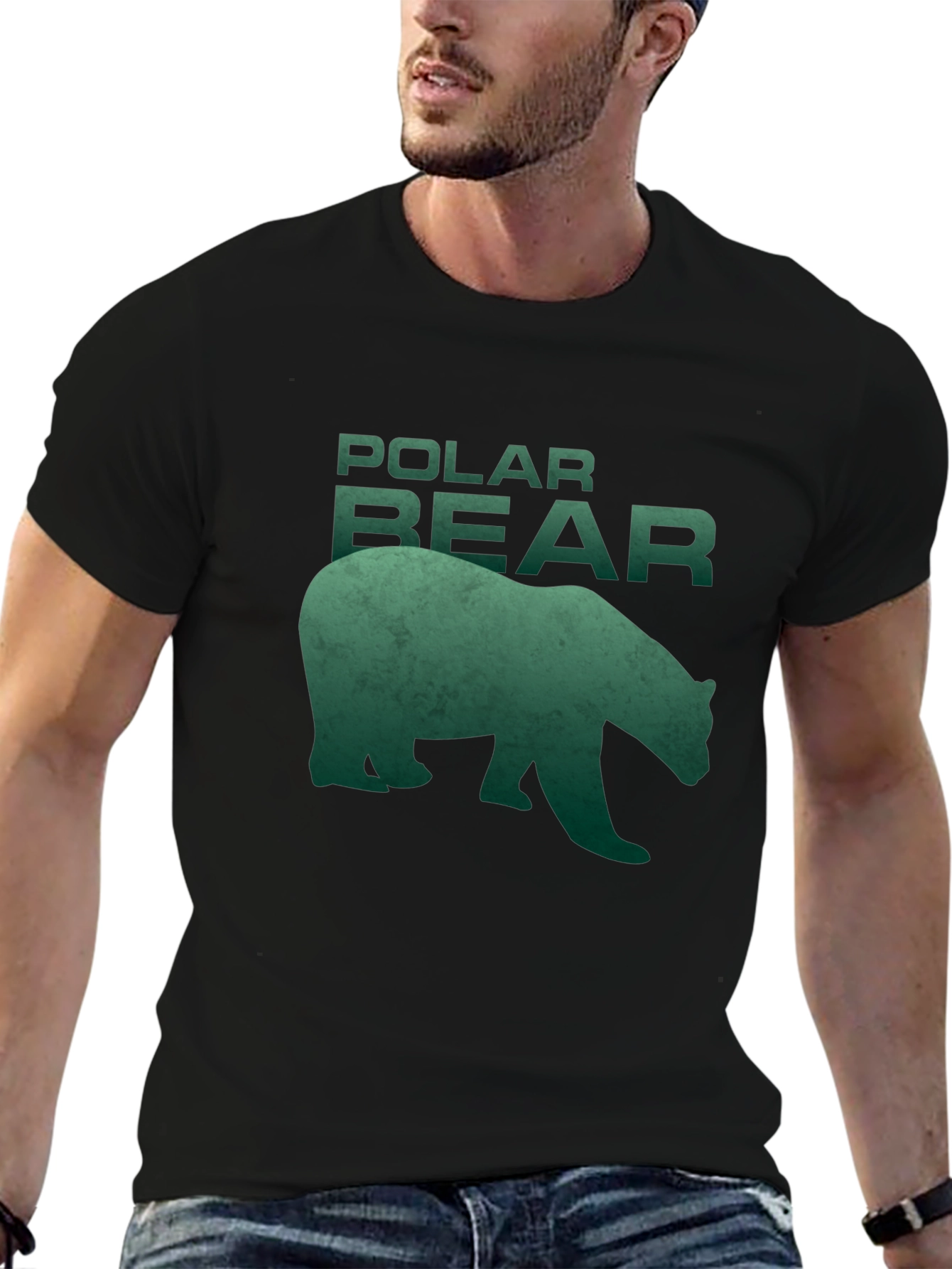 Black Polar Bear Graphic Tee - Cool Wildlife Design view 6
