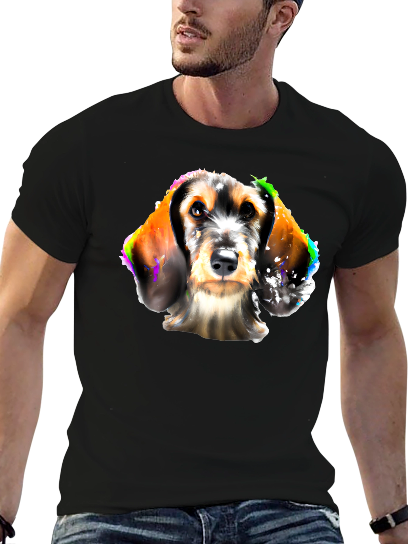 Black Dog Art Black T-Shirt view 6