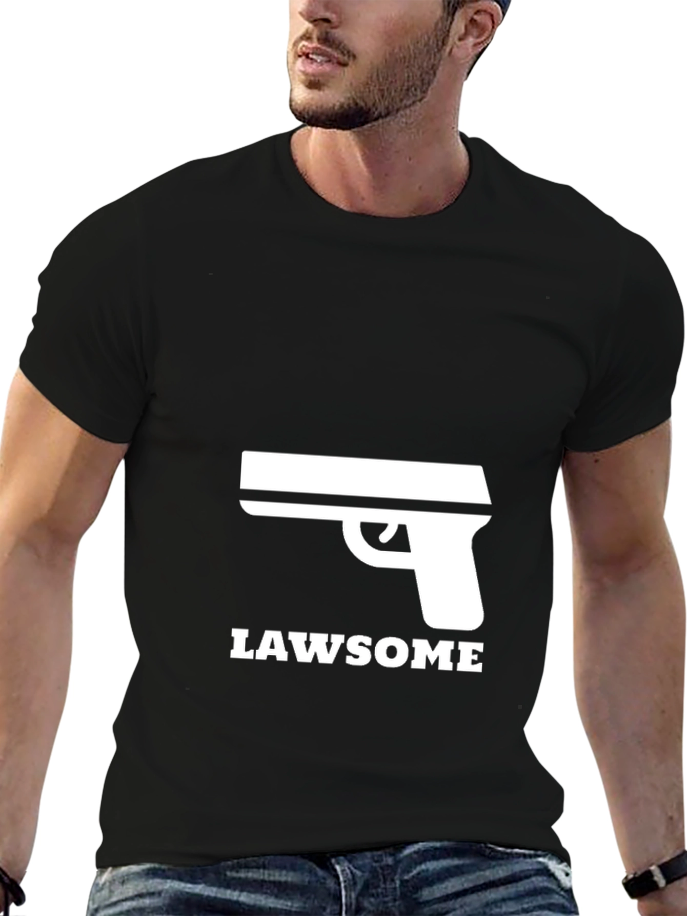 Black Law Enforcement Inspired Graphic Tee view 6