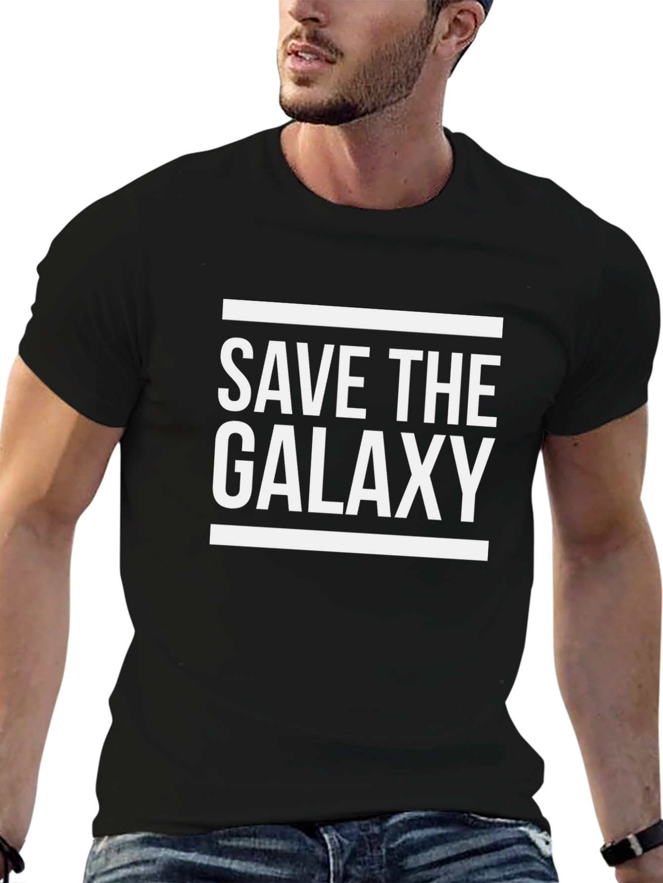 Black Save The Galaxy Graphic Tee view 6