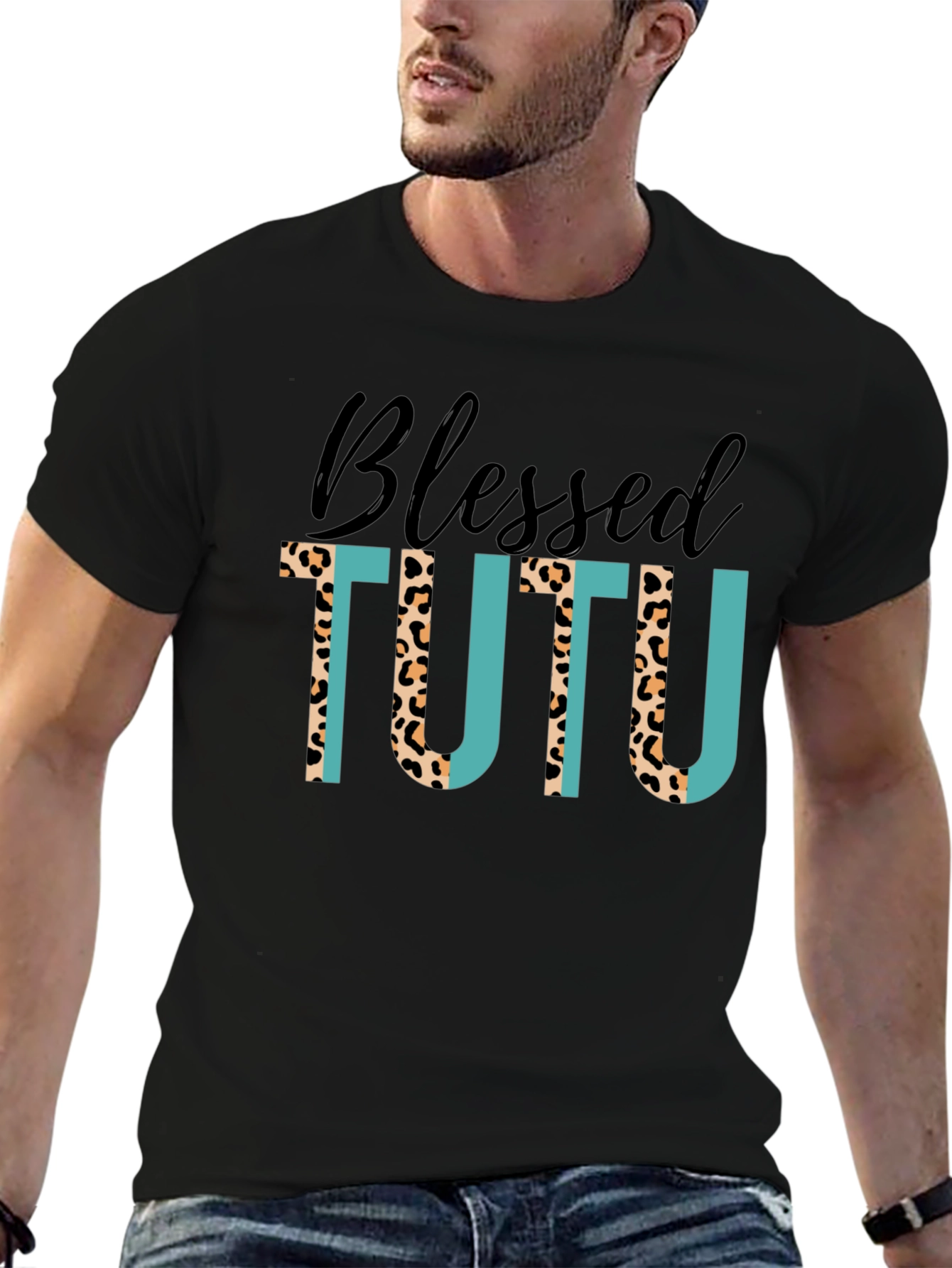 Black Blessed Tutu T-Shirt: Stylish Graphic Tee view 6