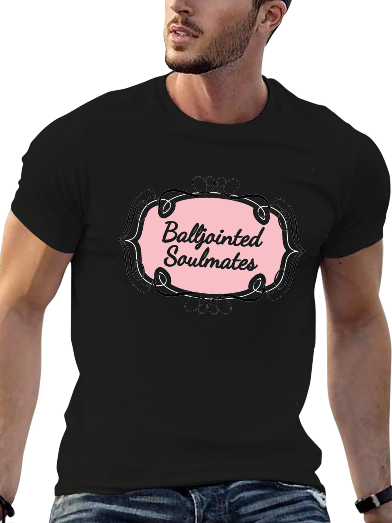 Black Balljointed Soulmates Graphic Tee - Black view 6