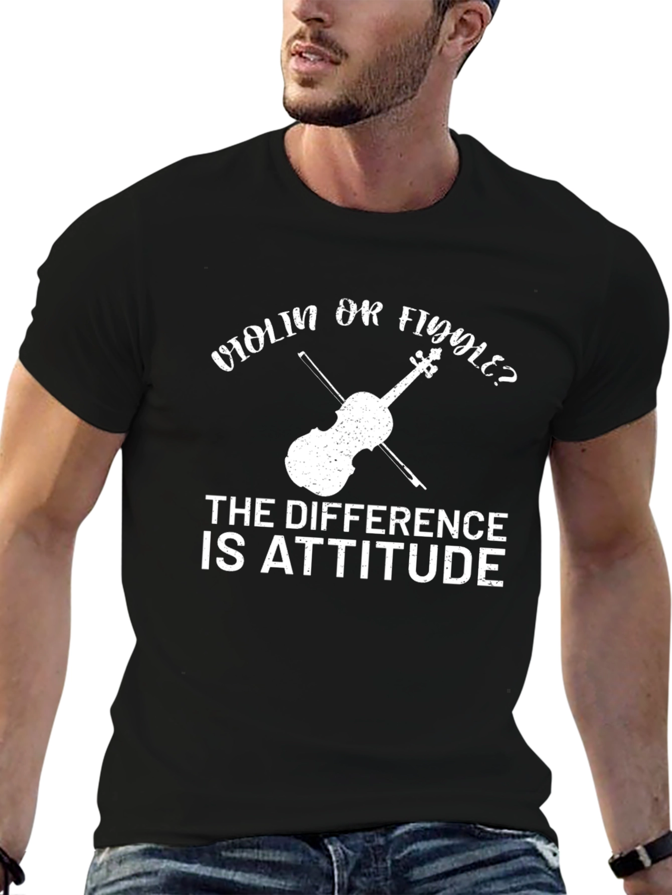 Black Violin or Fiddle Tee - The Difference is Attitude view 6