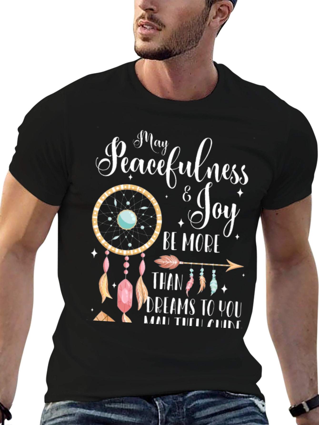 Black Peacefulness & Joy Graphic Tee view 6