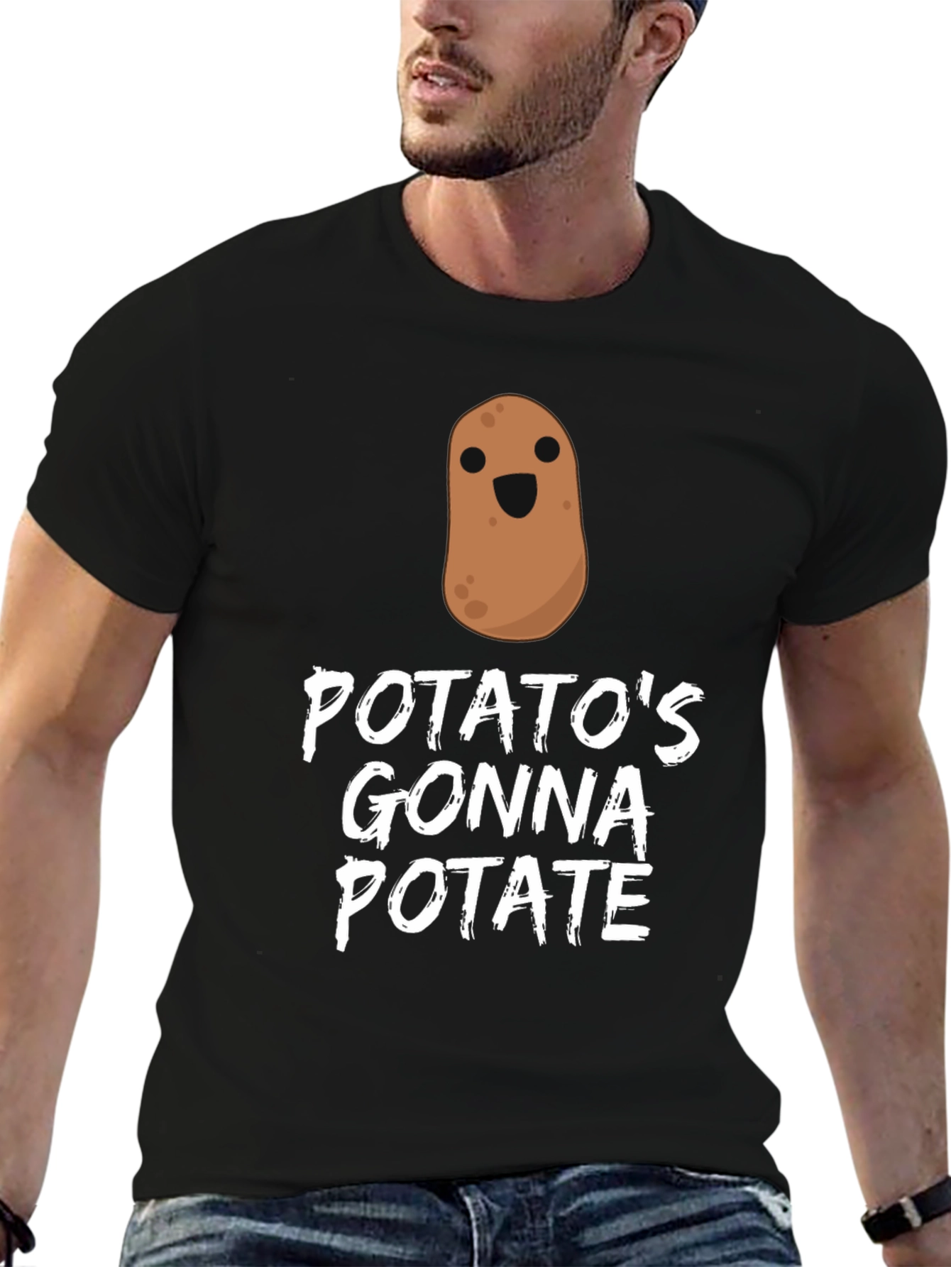 Black Potato Gonna Potate Funny Graphic Tee view 6