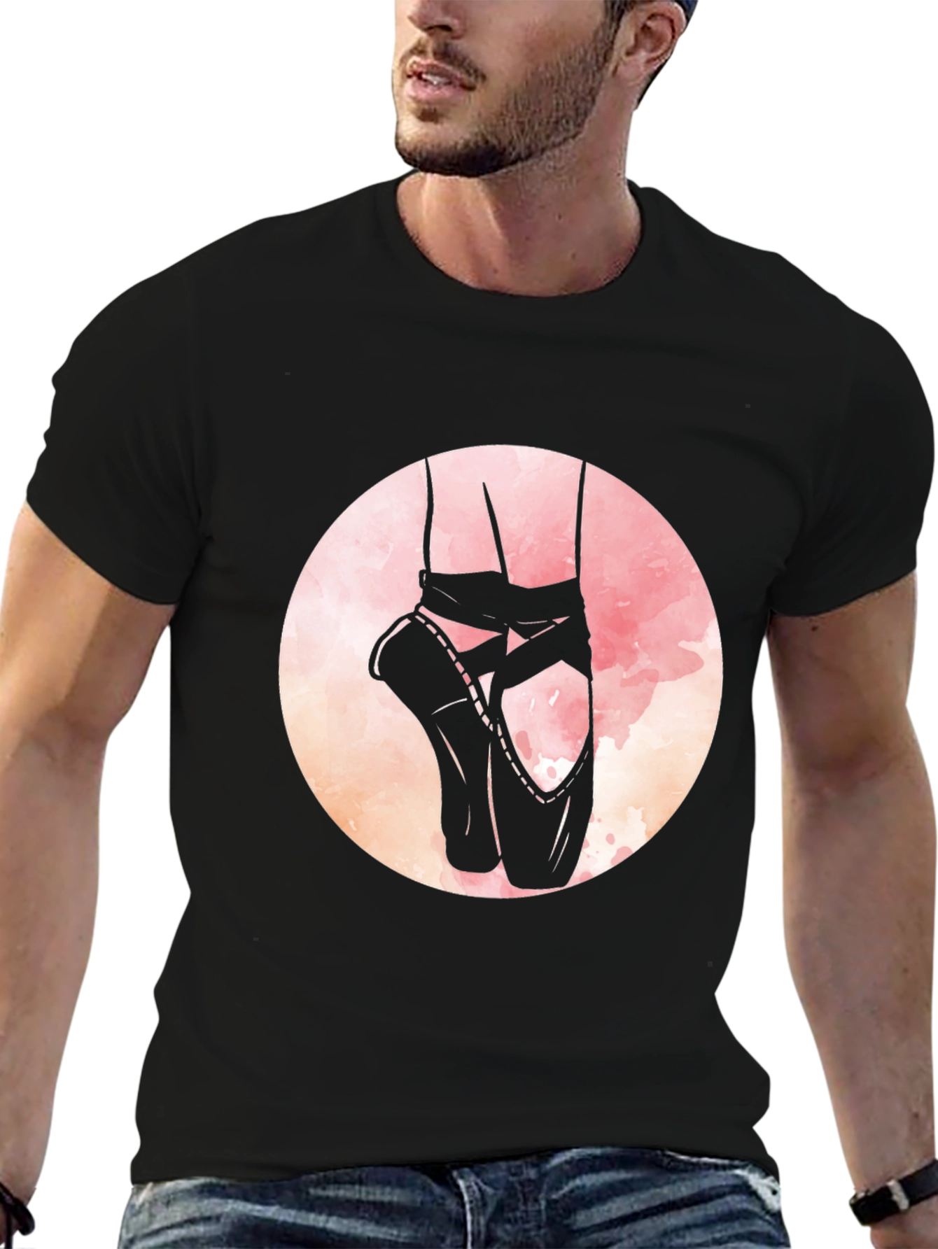 Ballet Shoes Graphic Tee - Dance Lover's Black T-Shirt - 6