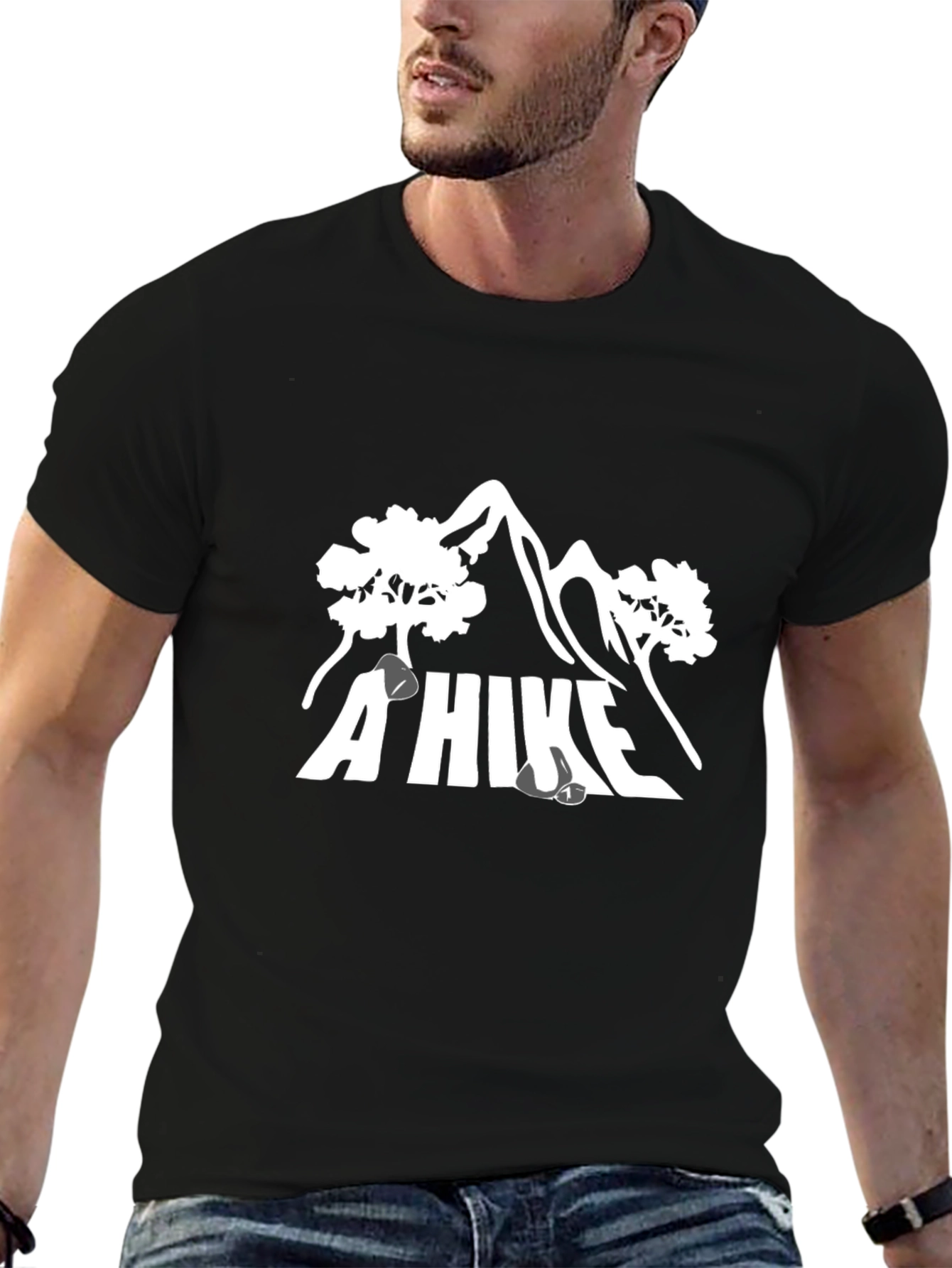 Black A Hike Graphic T-Shirt: Adventure Ready Tee view 6