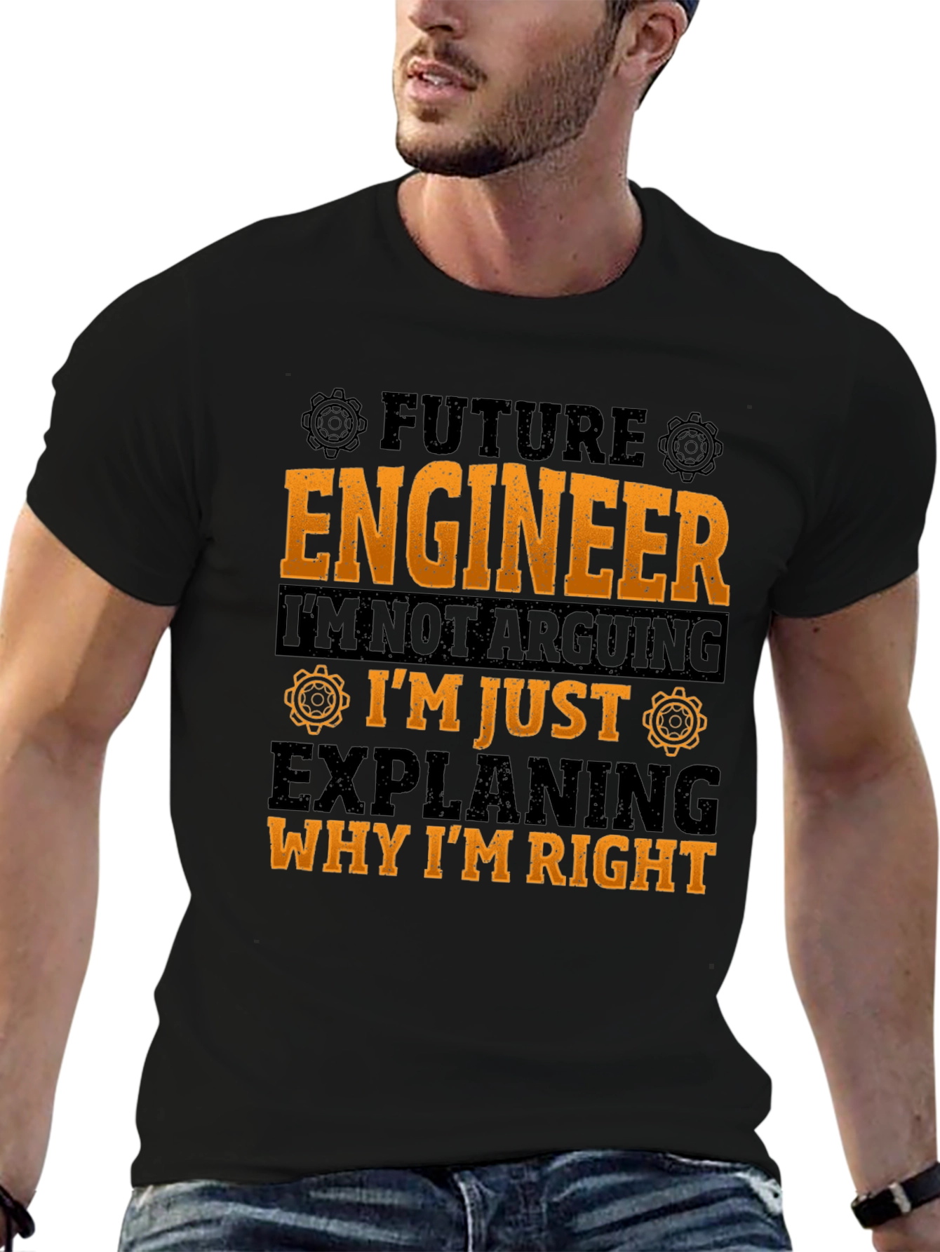 Black Future Engineer T-Shirt: I'm Not Arguing! view 6