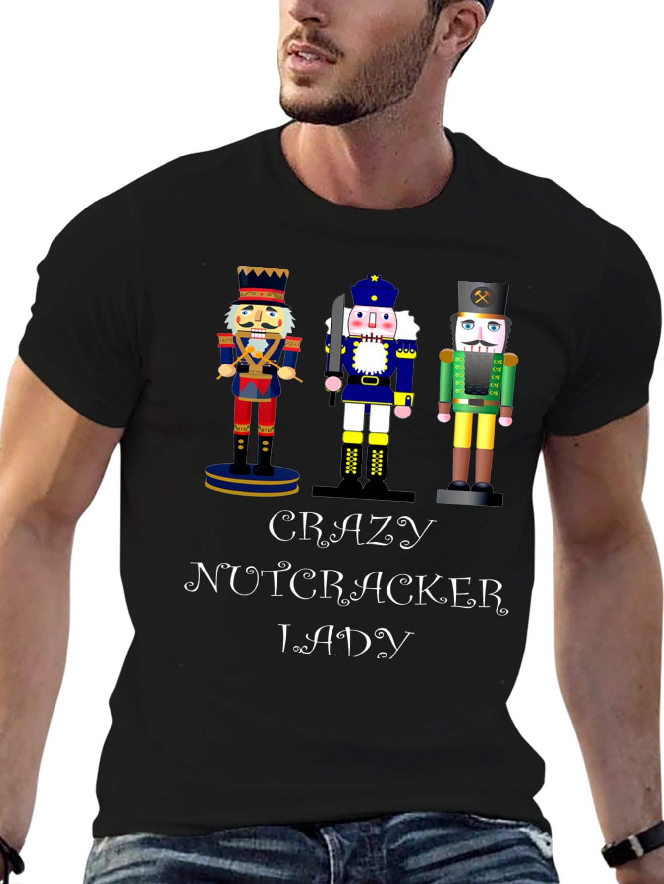 Black Crazy Nutcracker Lady T-Shirt view 6