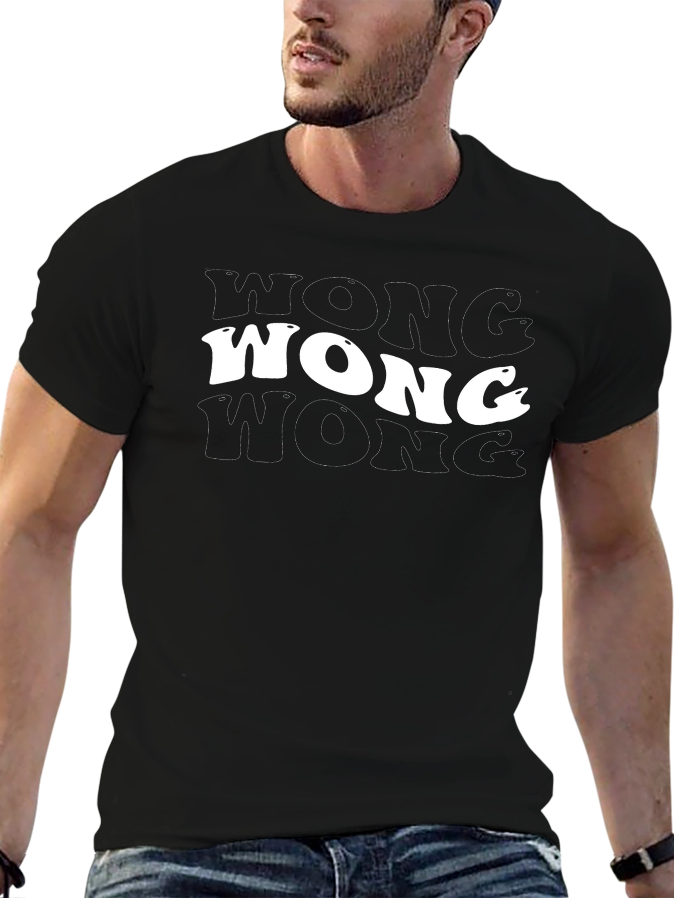 Black WONG Graphic T-Shirt - Retro Style Tee view 6