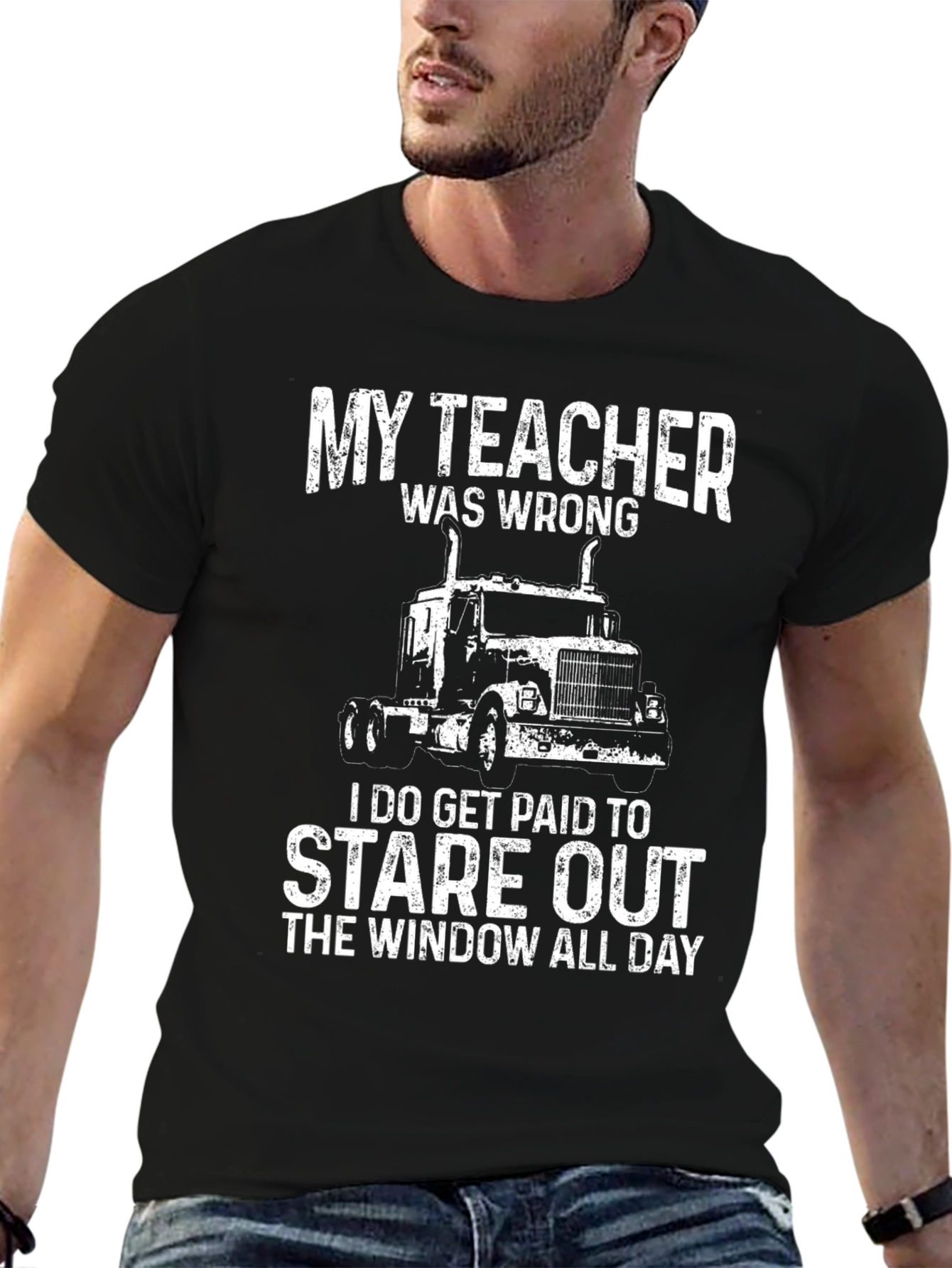 My Teacher Was Wrong Trucker T-Shirt - 6