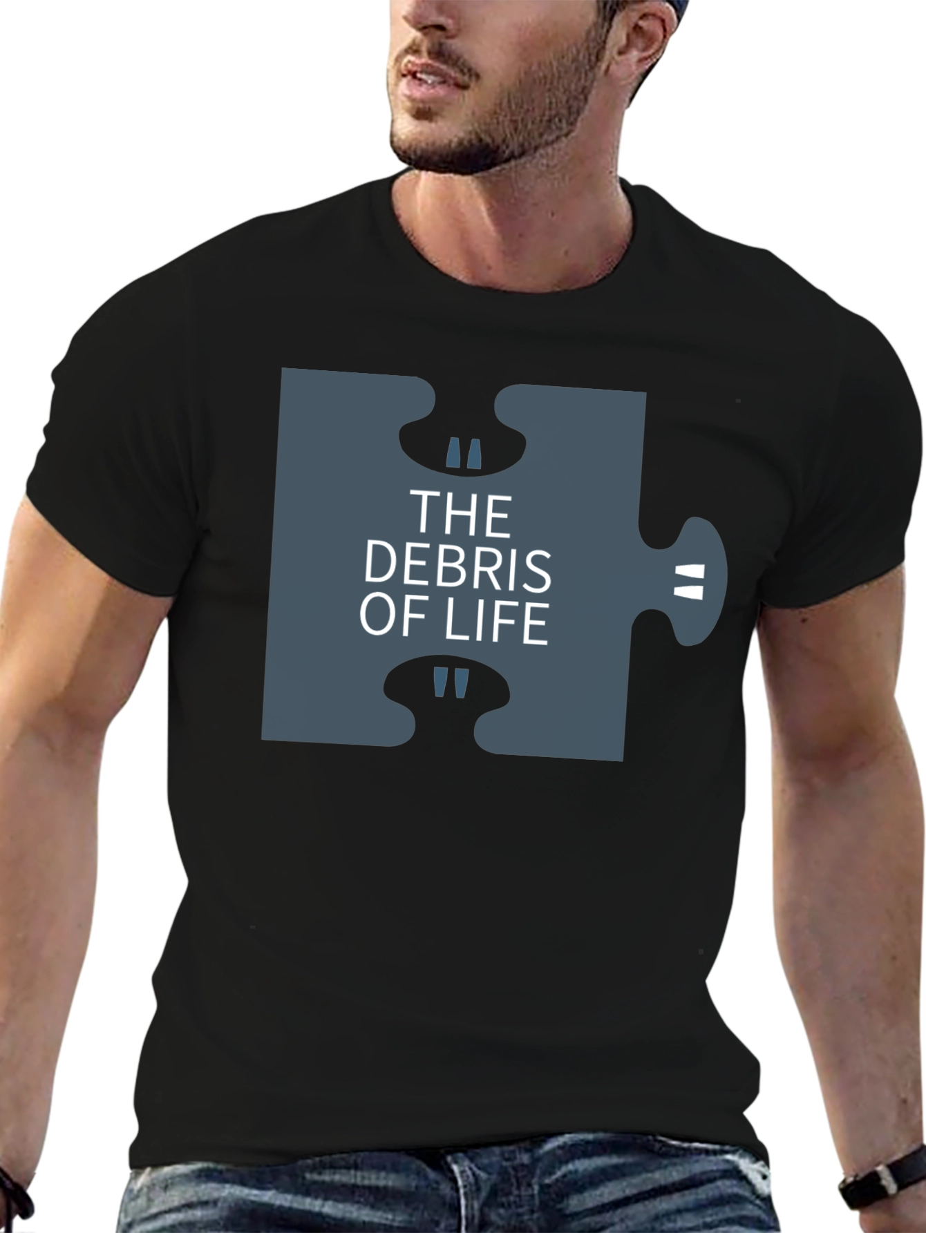 The Debris of Life Puzzle Tee - Dark Humor T-Shirt - 6