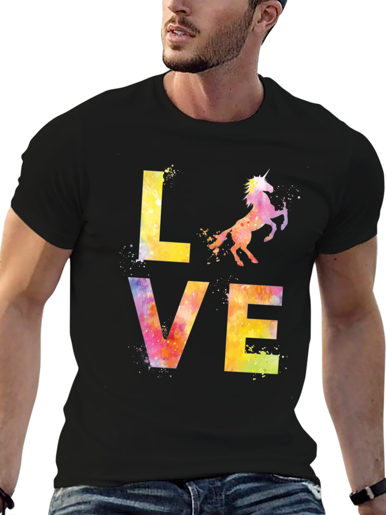 Black Love Unicorn Graphic Tee view 6