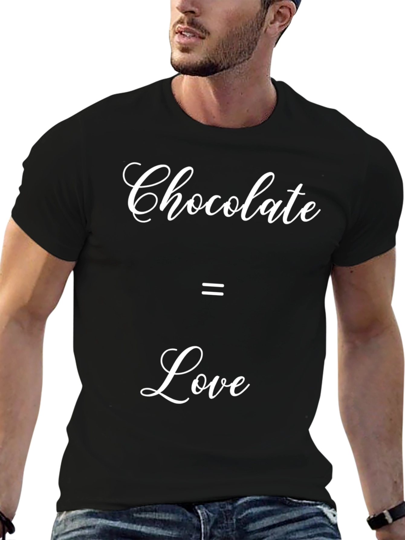 Black Chocolate Equals Love T-Shirt view 6