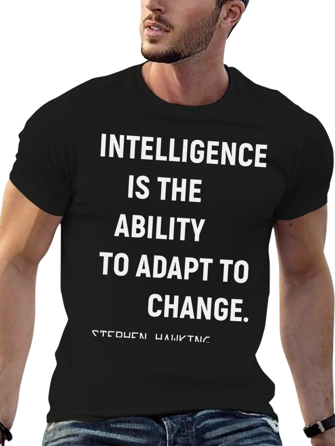 Black Intelligence Adapt to Change T-Shirt view 6