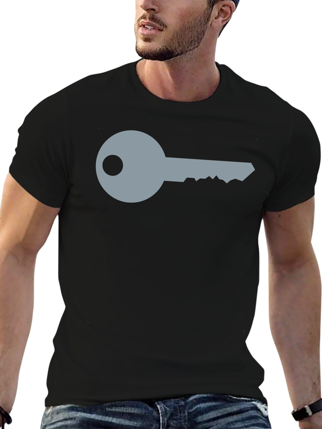 Black Key Graphic Black T-Shirt view 6