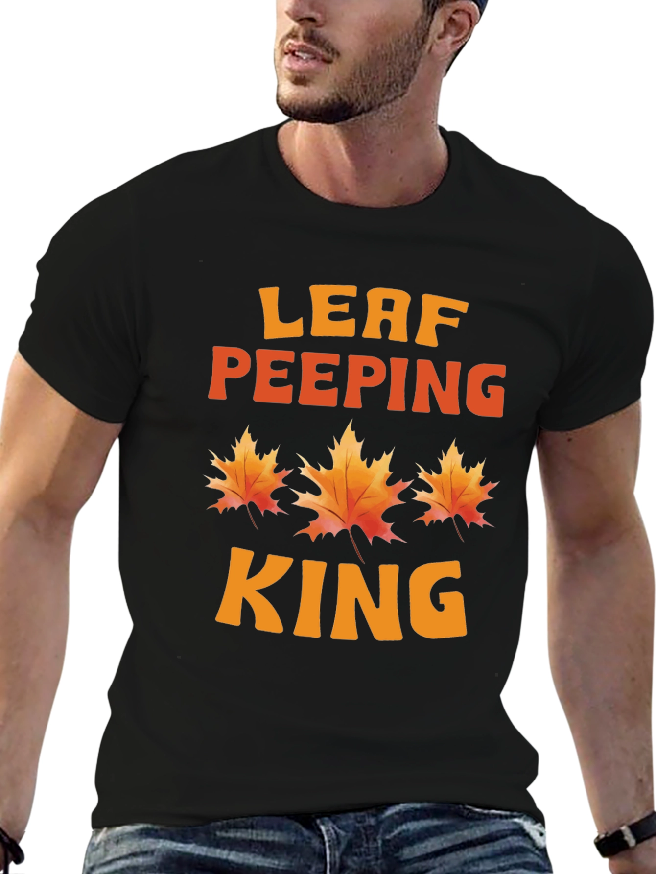 Leaf Peeping King T-Shirt - Autumn Season - 6