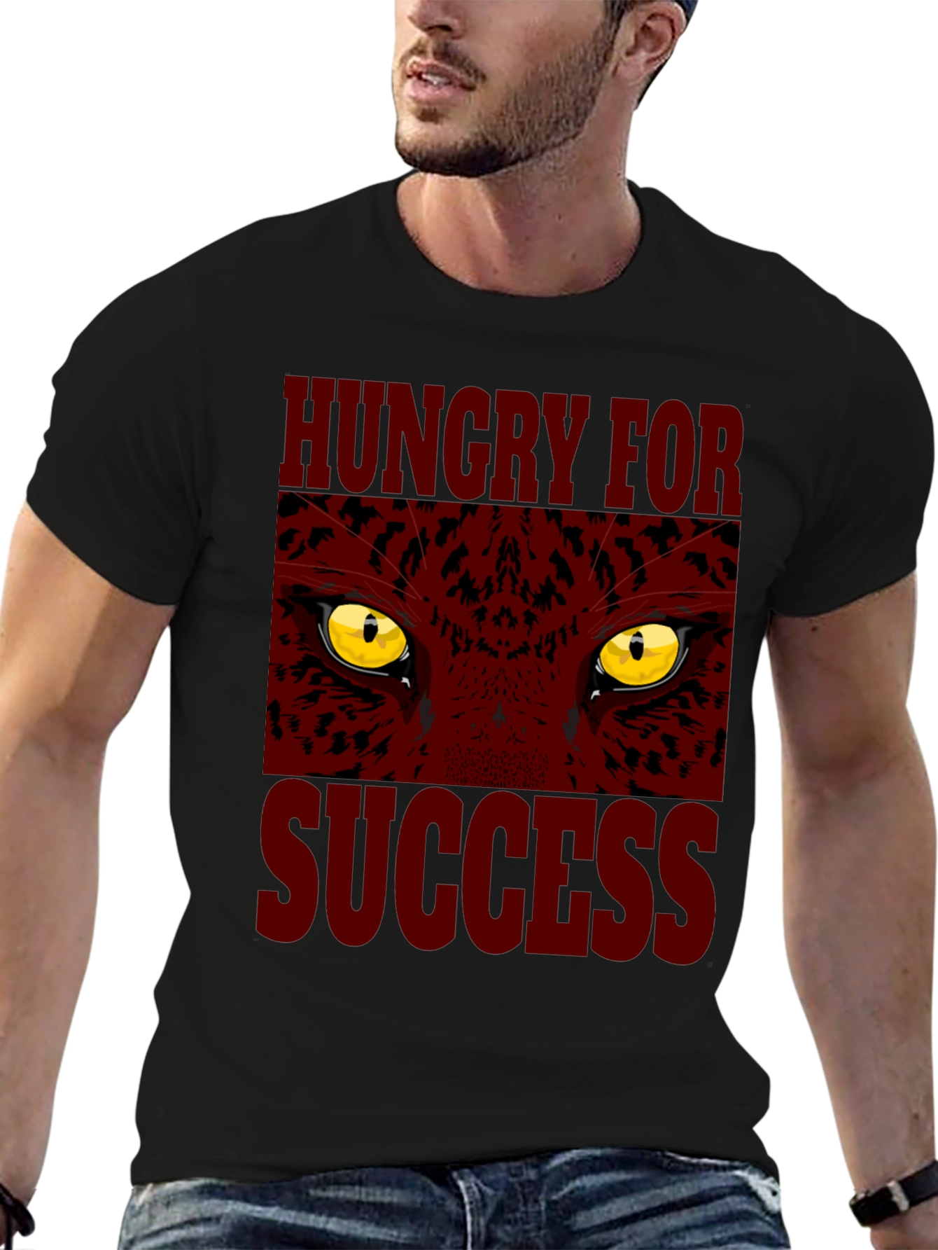Black Hungry for Success Graphic Tee view 6