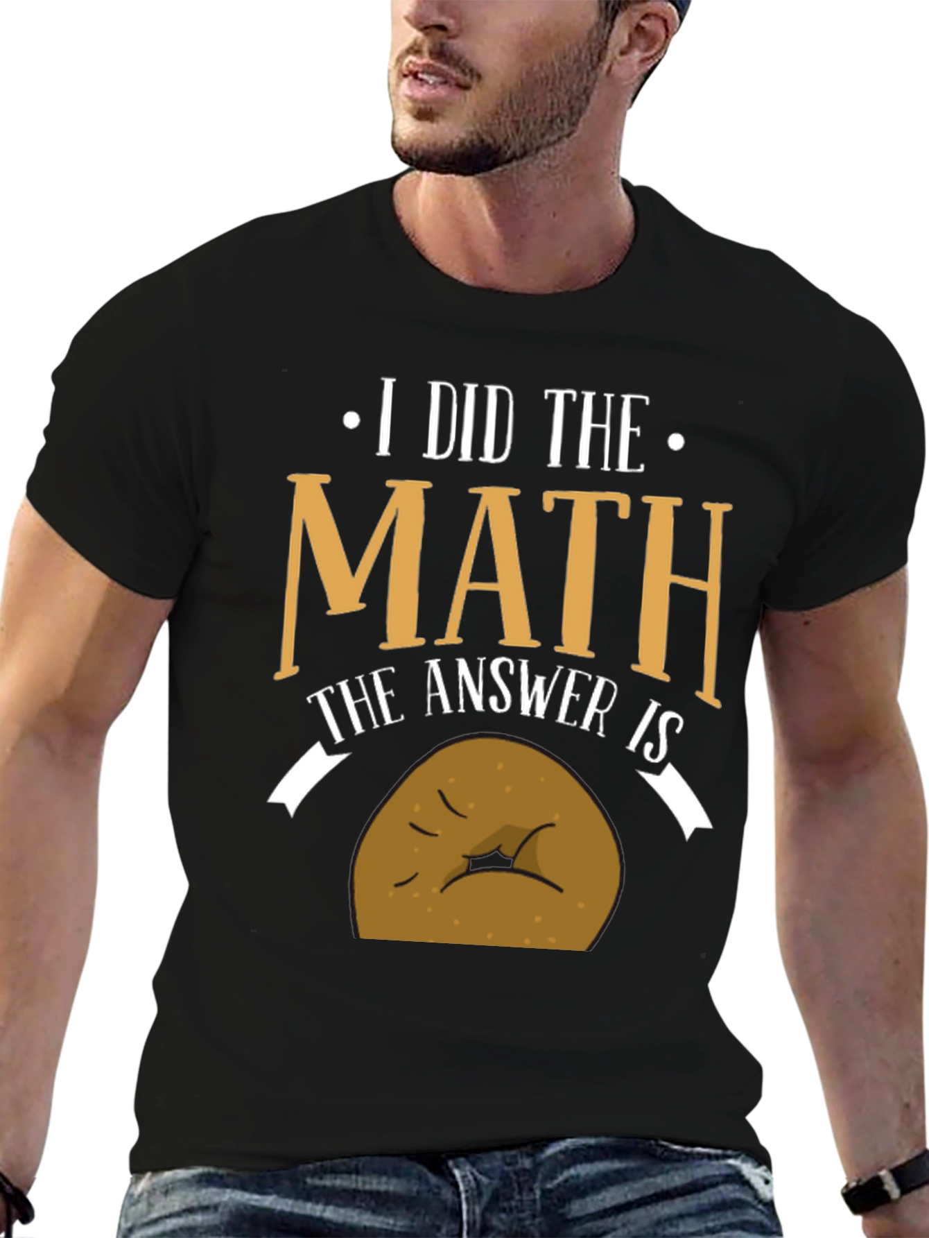 Black Math Potato Funny T-Shirt view 6
