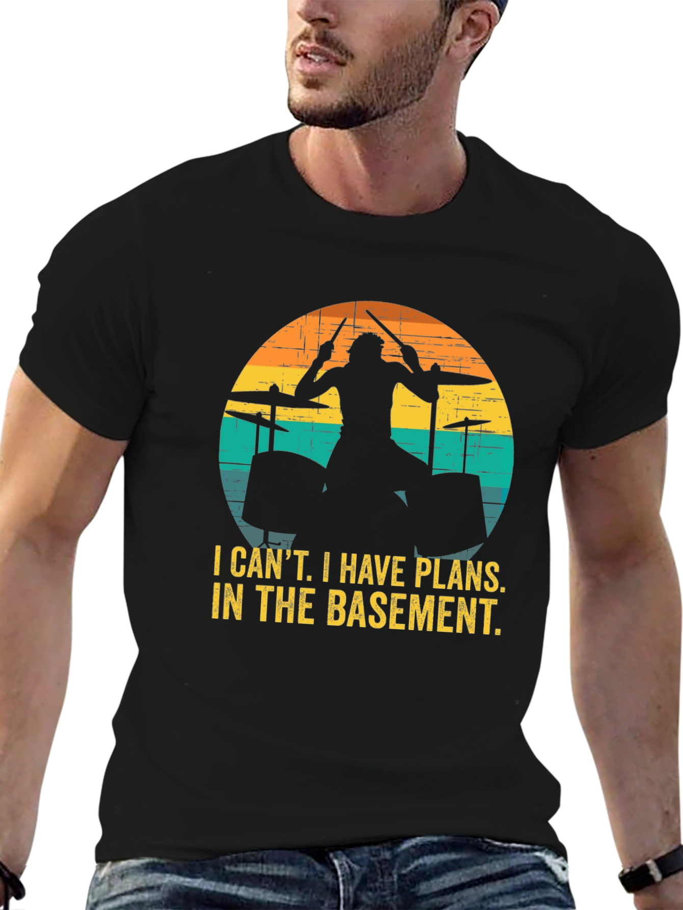 Black Drummer's 'I Have Plans' Black T-Shirt view 6
