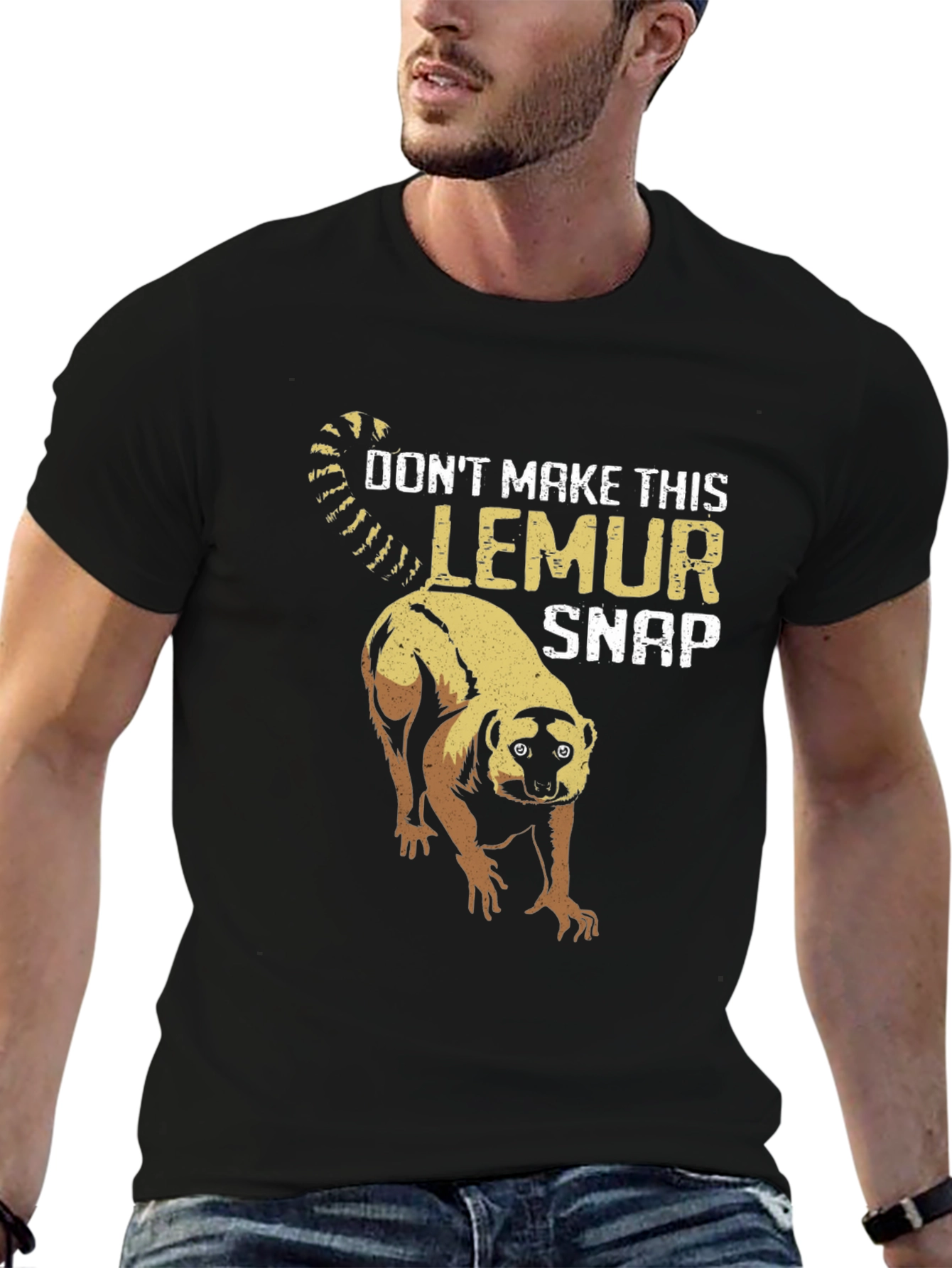 Black Don't Make This Lemur Snap T-Shirt view 6