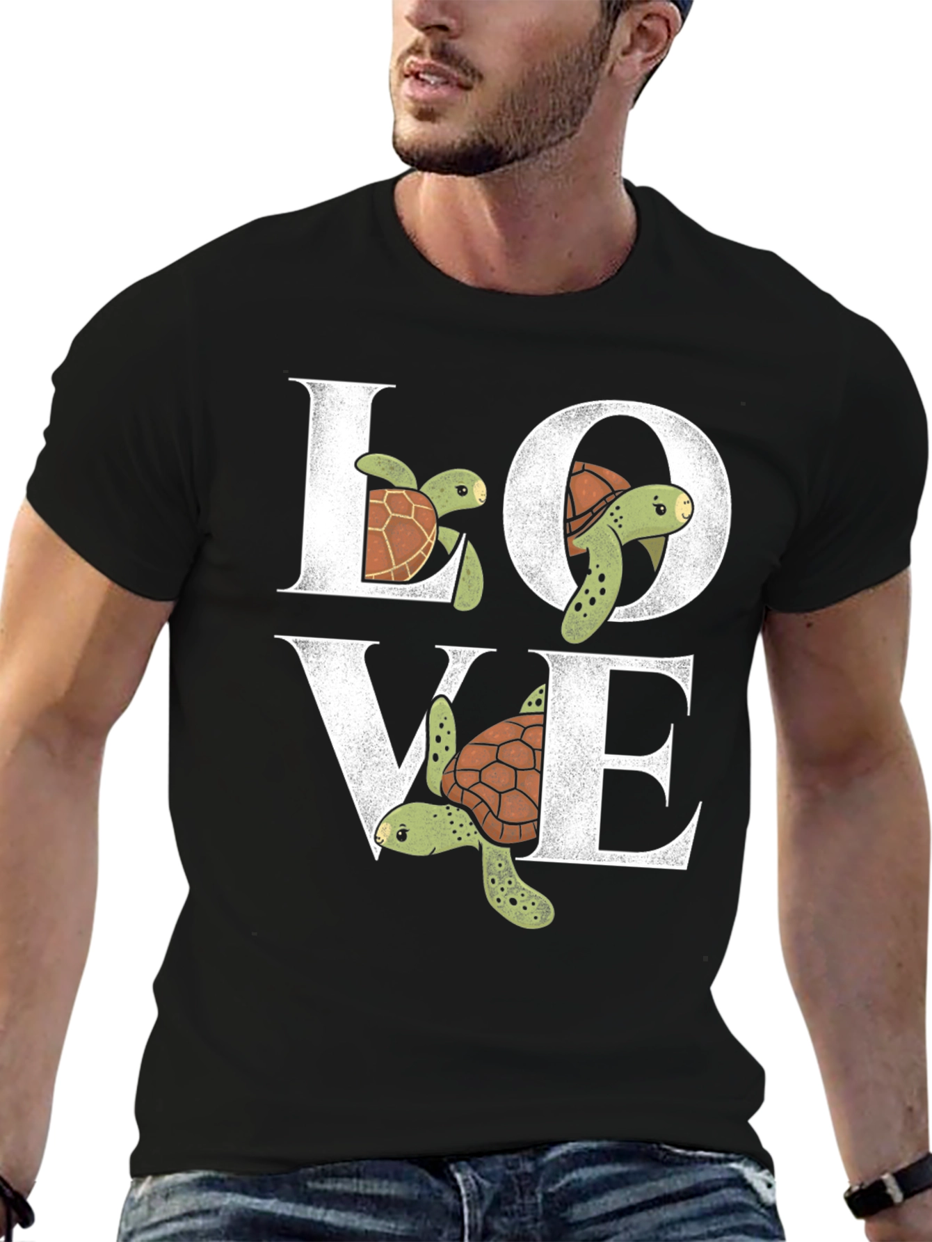 Black Sea Turtle Love Graphic Tee view 6