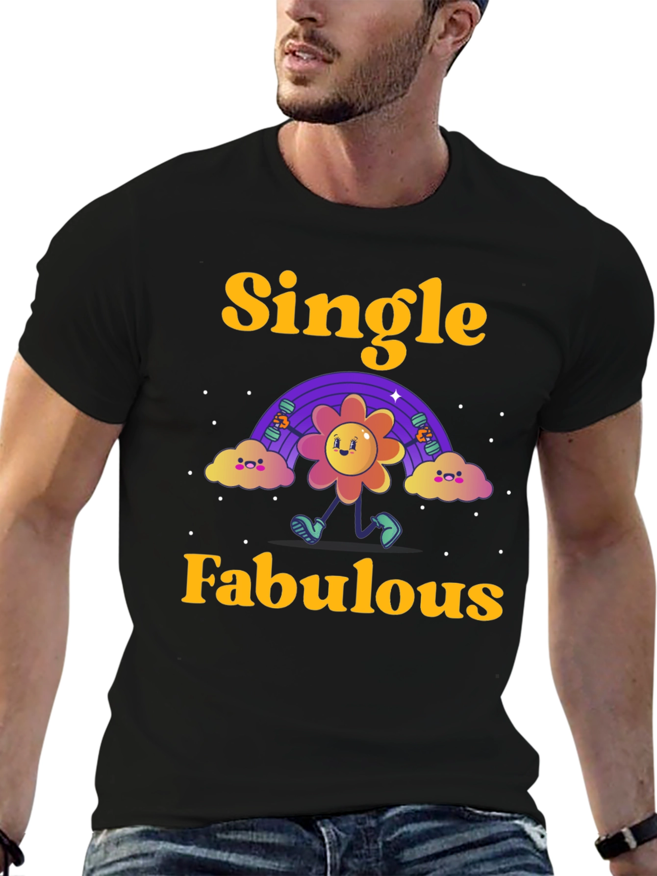 Black Single & Fabulous Graphic Tee view 6