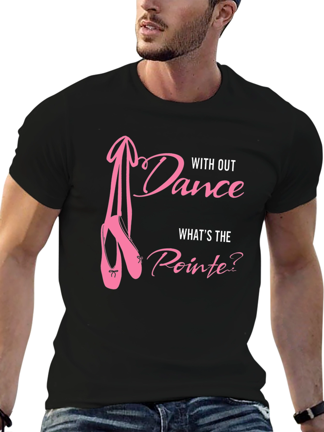 Black Dance Pointe T-Shirt: Ballet Lover Tee view 6