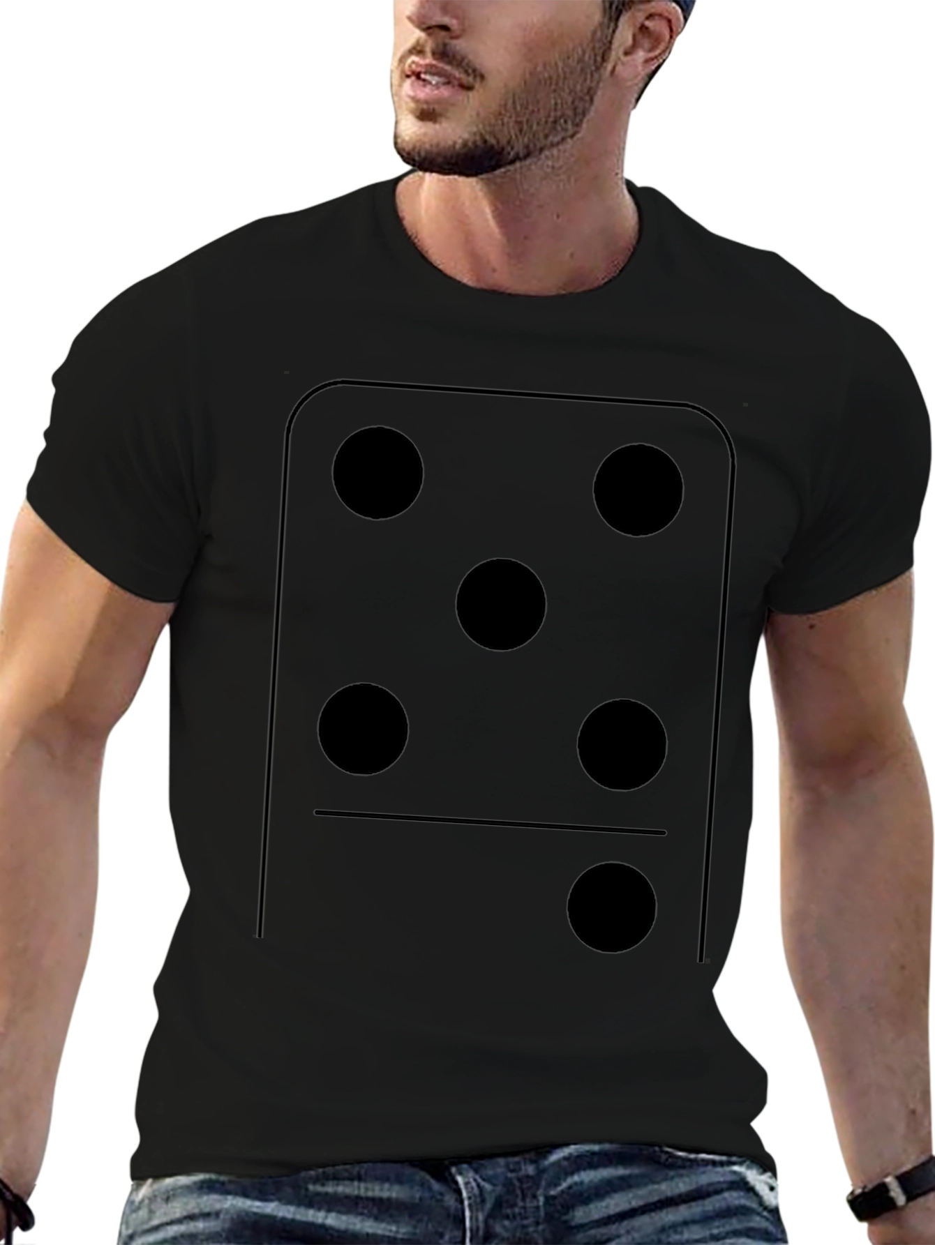 Black Domino Five T-Shirt - Classic Design view 6