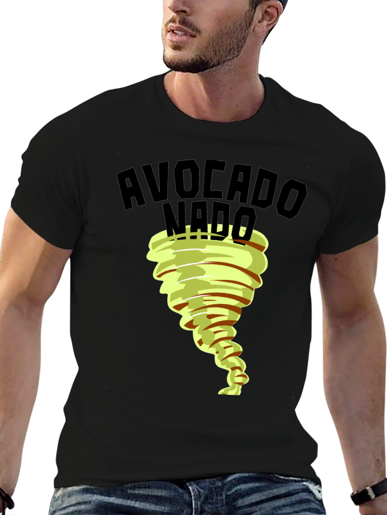 Black Avocado Nado Funny Graphic Tee view 6