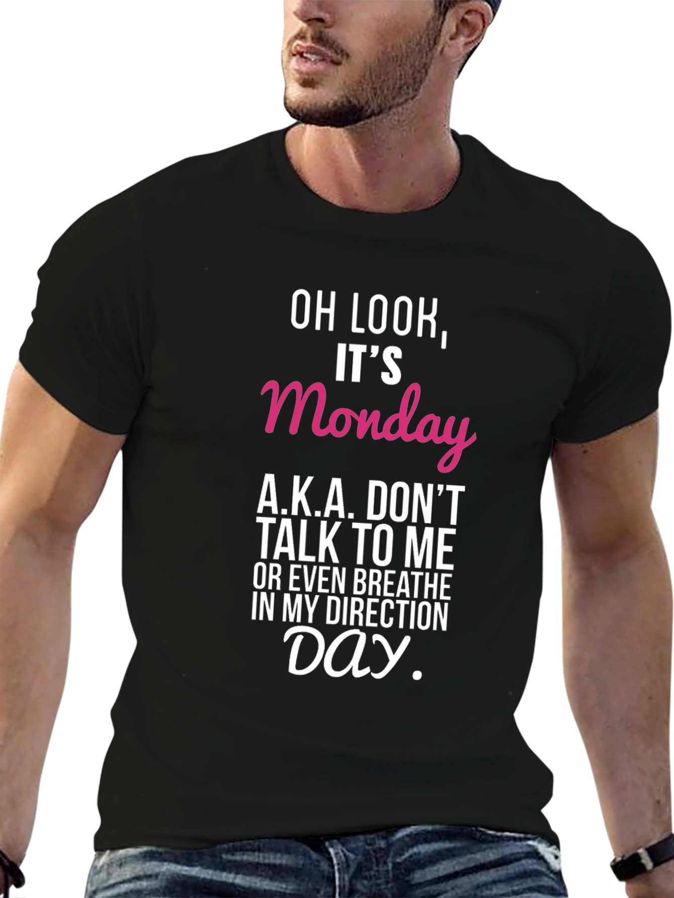 Black Funny Monday T-Shirt - Don't Talk To Me Day view 6