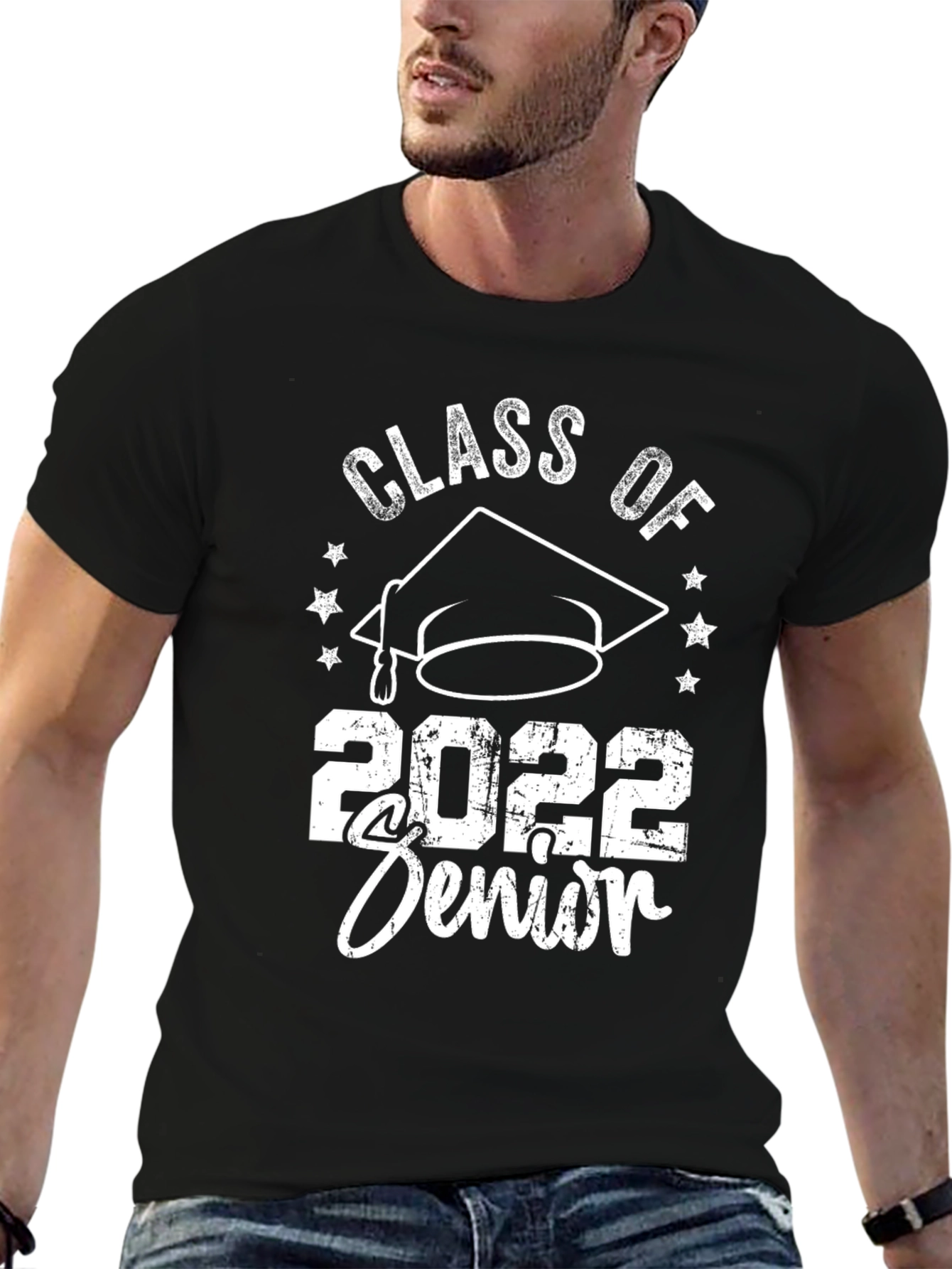 Black Class of 2022 Senior T-Shirt view 6