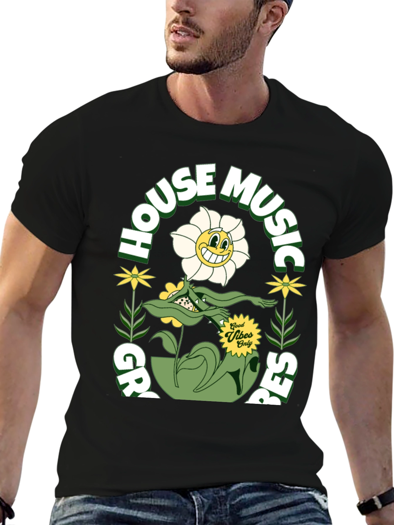 Black House Music Grooves Tee view 6