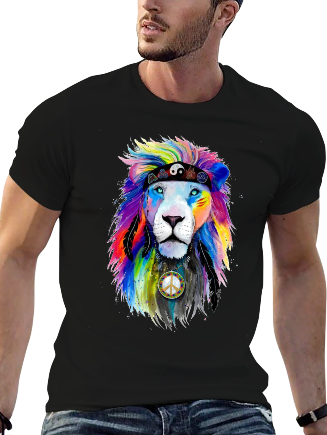 Rainbow Lion Peace T-Shirt - 6