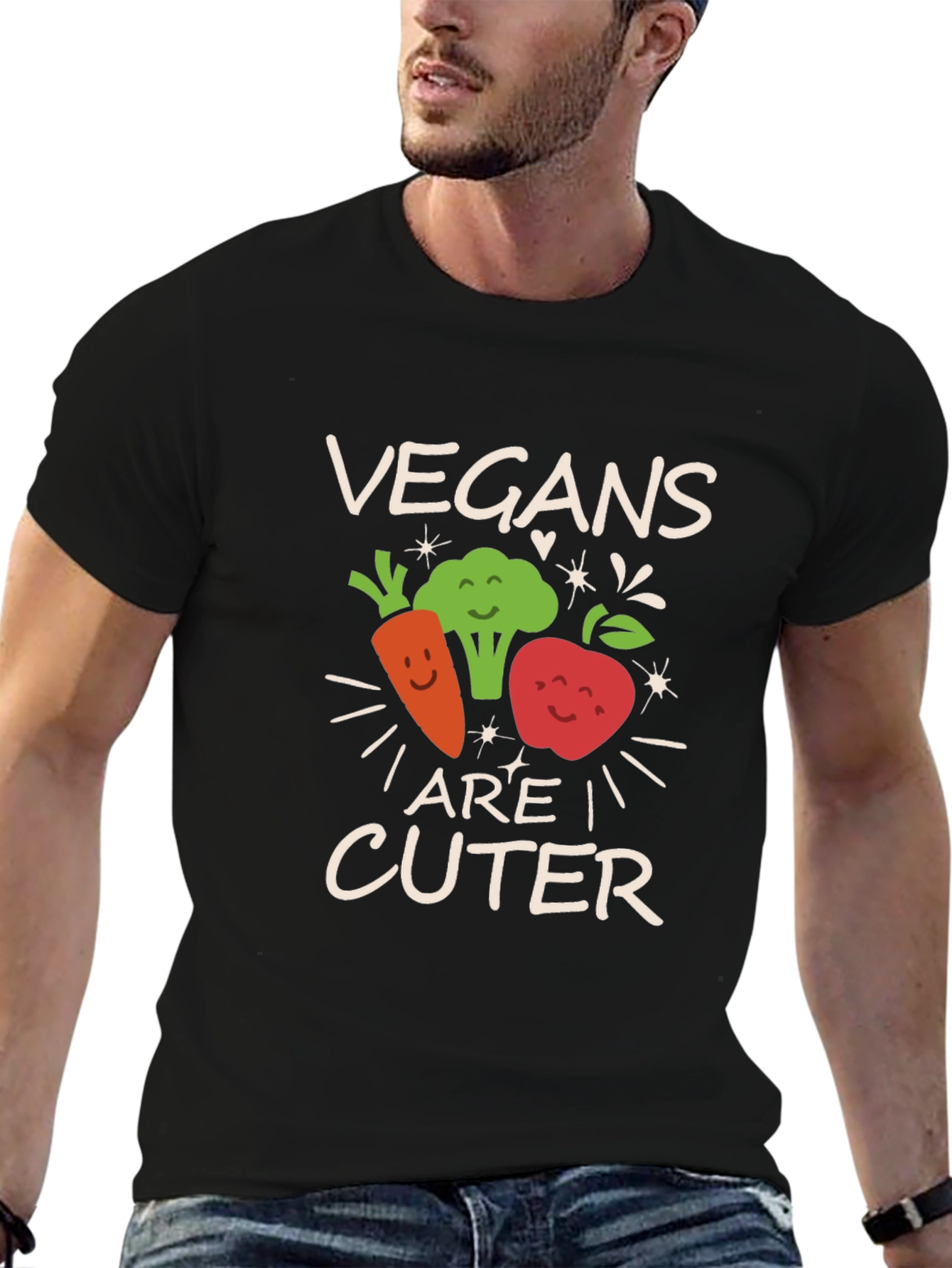 Black Vegans Are Cuter Graphic Tee view 6
