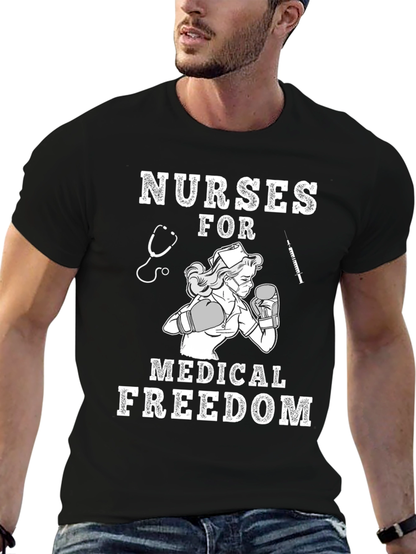Black Nurses for Medical Freedom T-Shirt view 6