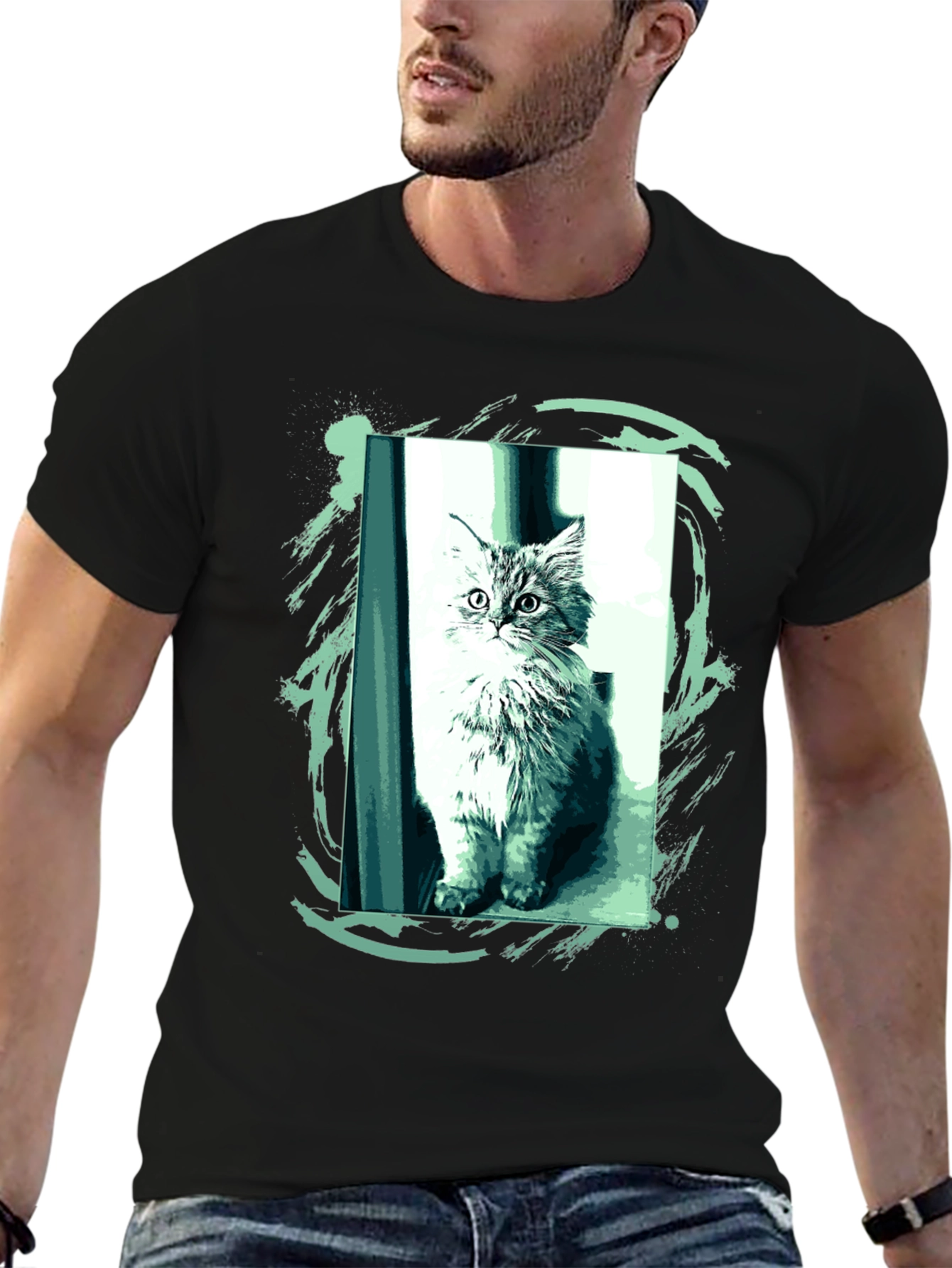 Black Cat Graphic T-Shirt - Unique Style view 6
