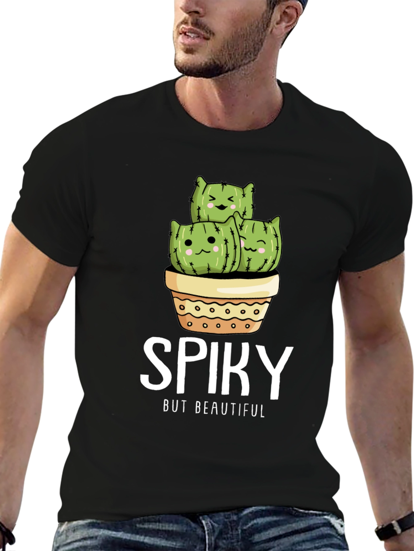 Black Spiky But Beautiful Cactus T-Shirt view 6