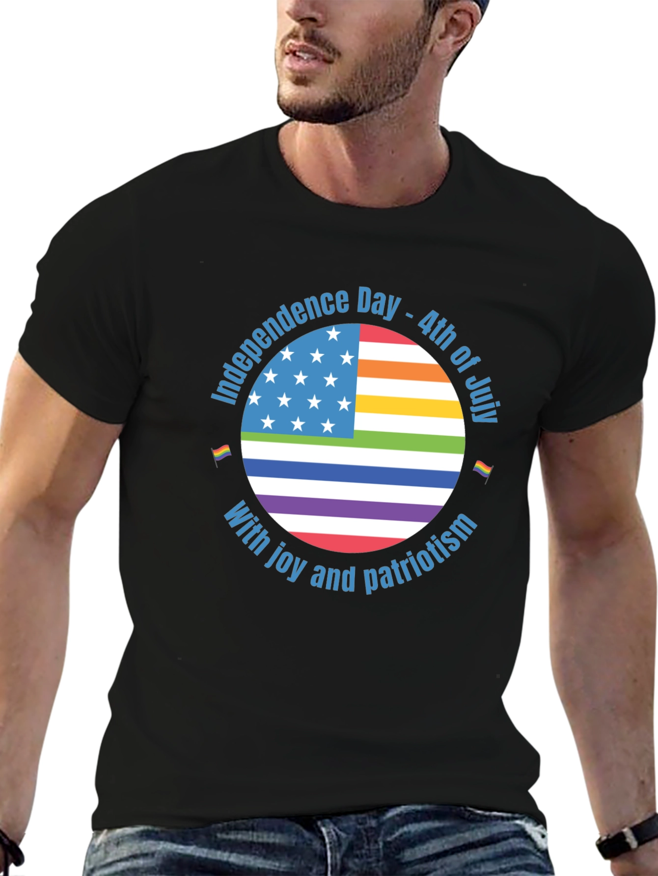 Black Patriotic Pride T-Shirt - Independence Day view 6