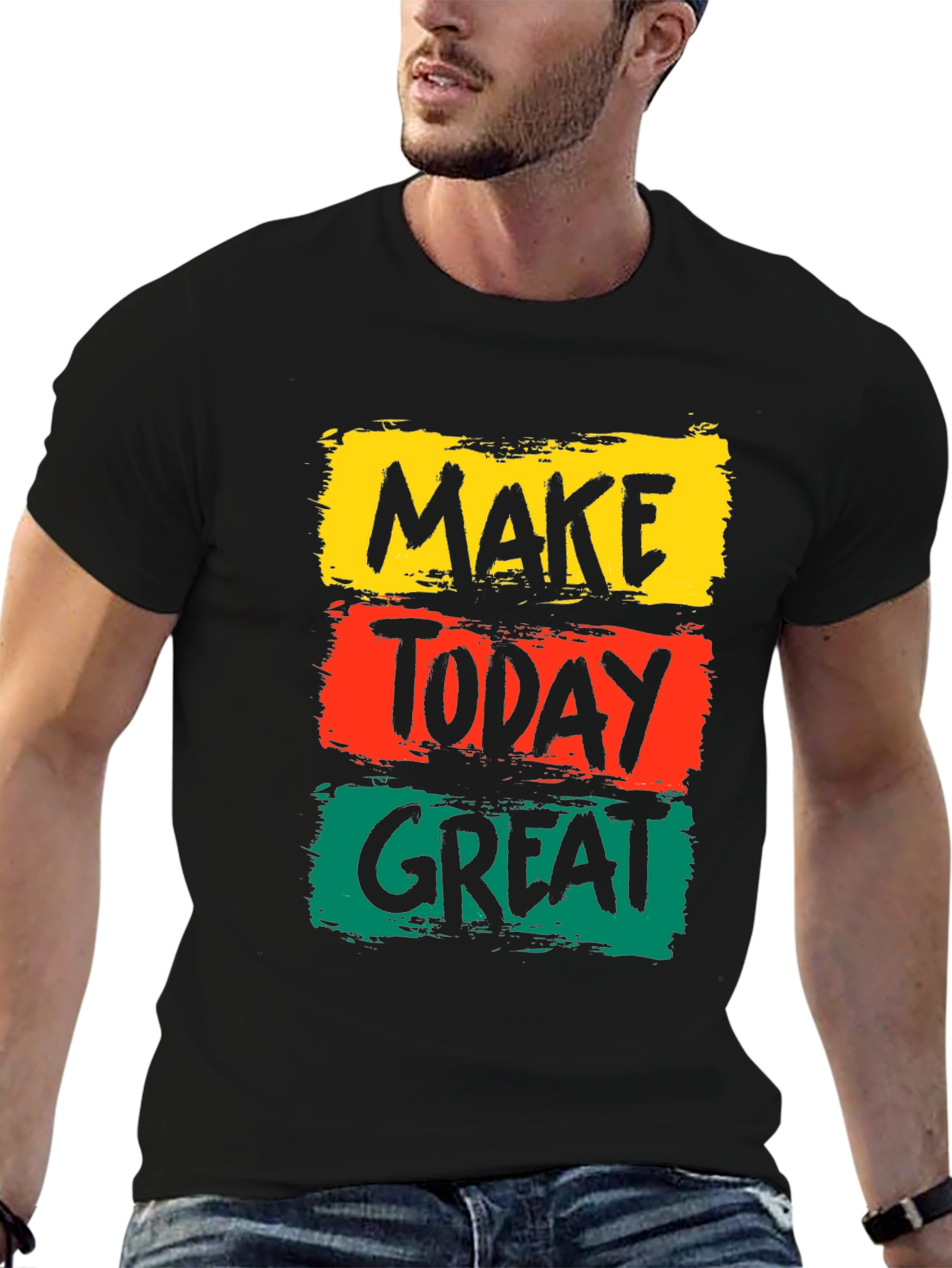 Black Make Today Great Graphic Tee view 6
