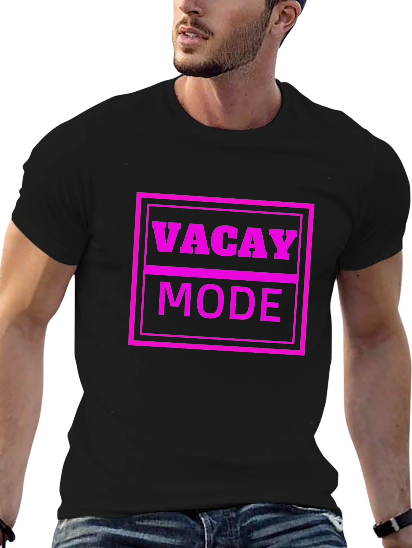 Black Vacay Mode T-Shirt view 6