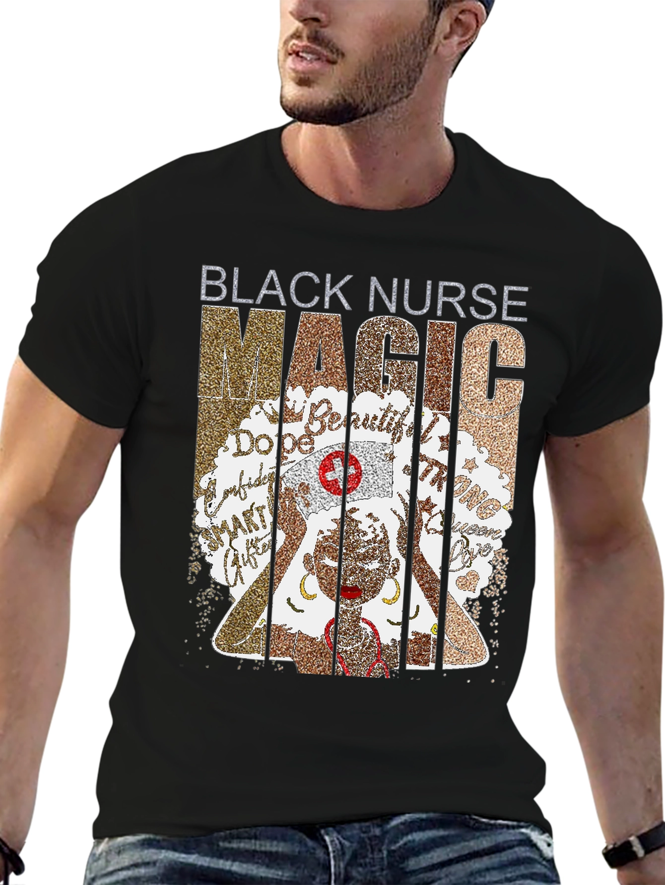 Black Black Nurse Magic T-Shirt view 6