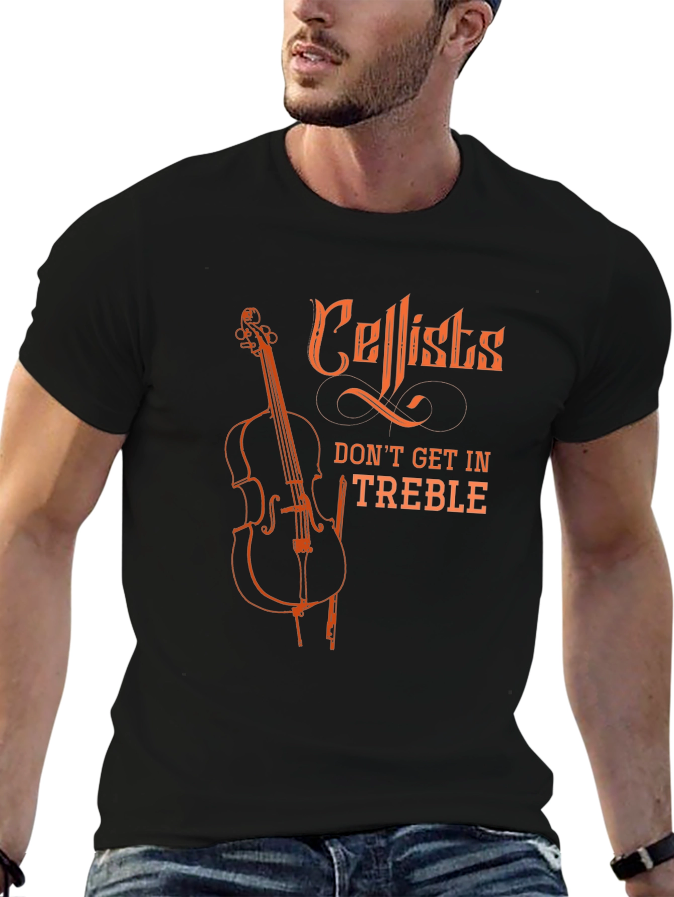 Black Cellists Don't Get in Treble T-Shirt view 6